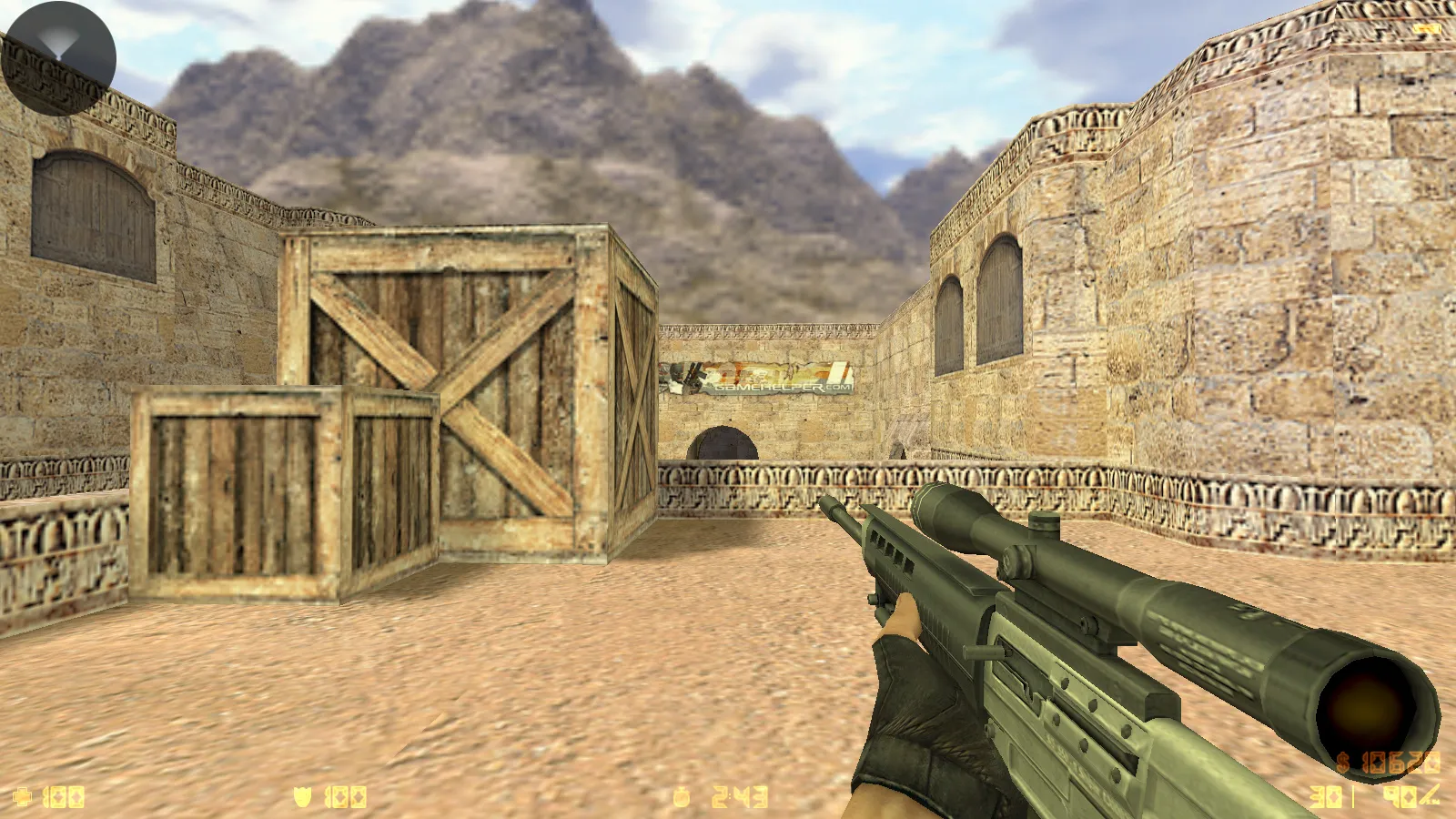 Скриншот  CS 1.6 Essential: сборка CS 1.6 с 29 HD-моделями оружия, темной темой меню, звуками и оптимизированным конфигом