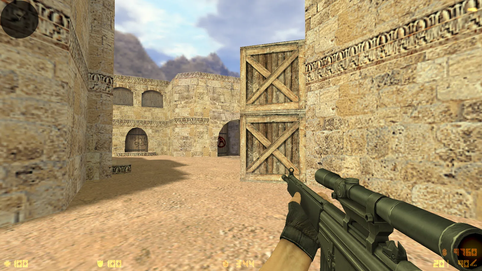 Скриншот  CS 1.6 Essential: сборка CS 1.6 с 29 HD-моделями оружия, темной темой меню, звуками и оптимизированным конфигом