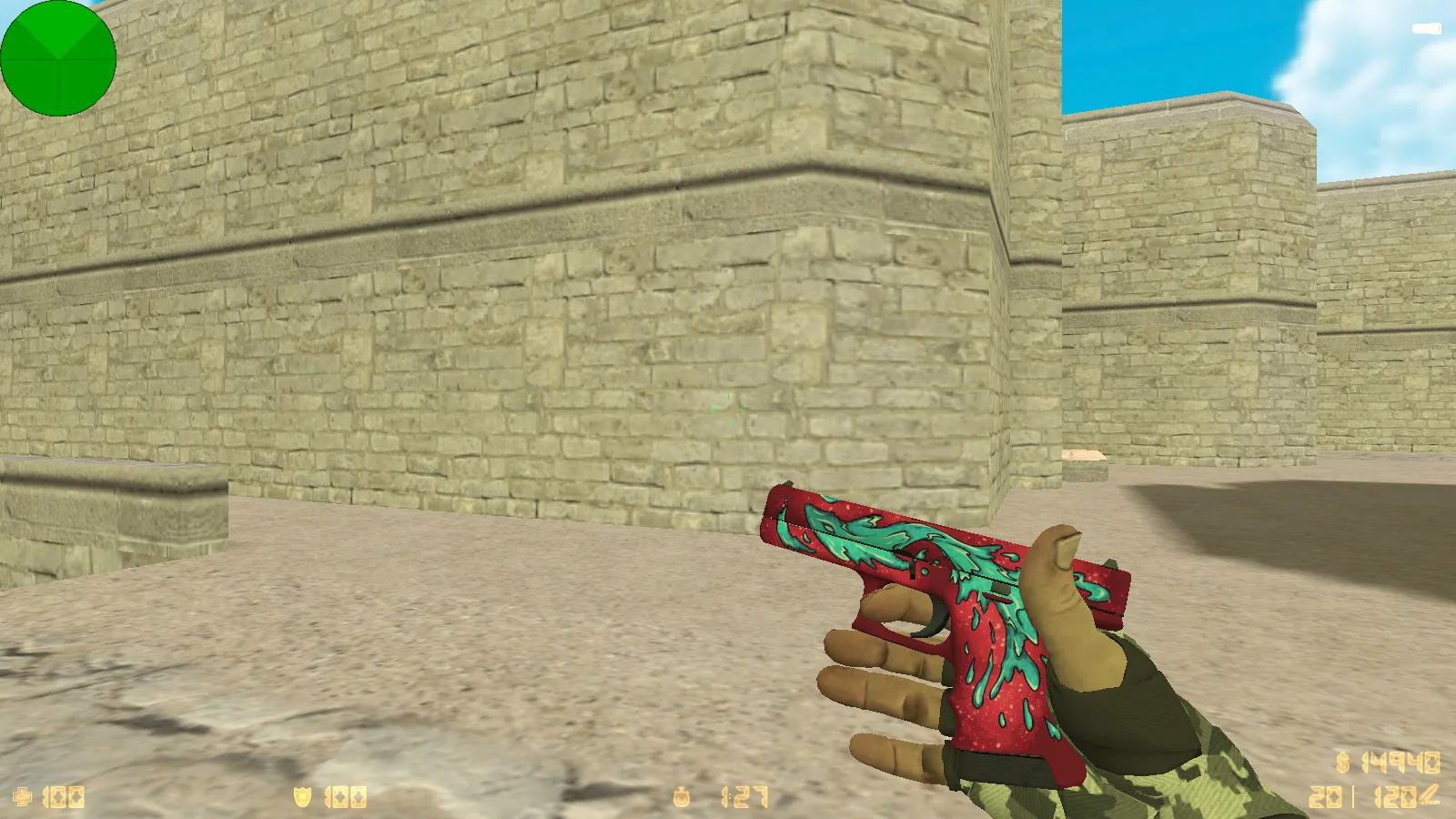 Скриншот  CS 1.6 Evolution: 28 скинов оружия, темное меню, пиксельные руки, обновленные звуки и оптимизированный конфиг