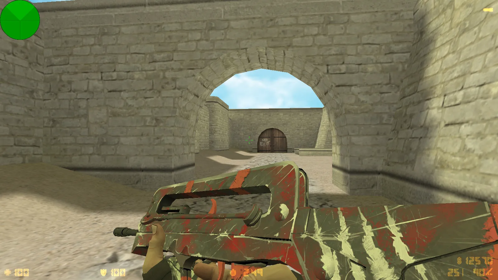 Скриншот  CS 1.6 Evolution: 28 скинов оружия, темное меню, пиксельные руки, обновленные звуки и оптимизированный конфиг