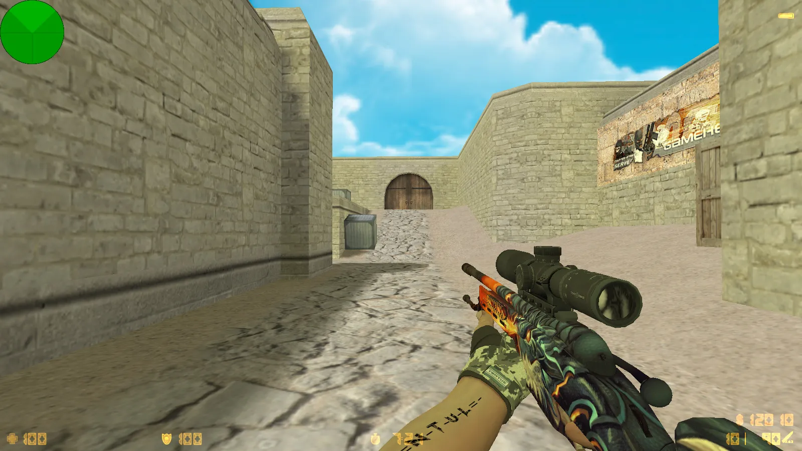 Скриншот  CS 1.6 Evolution: 28 скинов оружия, темное меню, пиксельные руки, обновленные звуки и оптимизированный конфиг