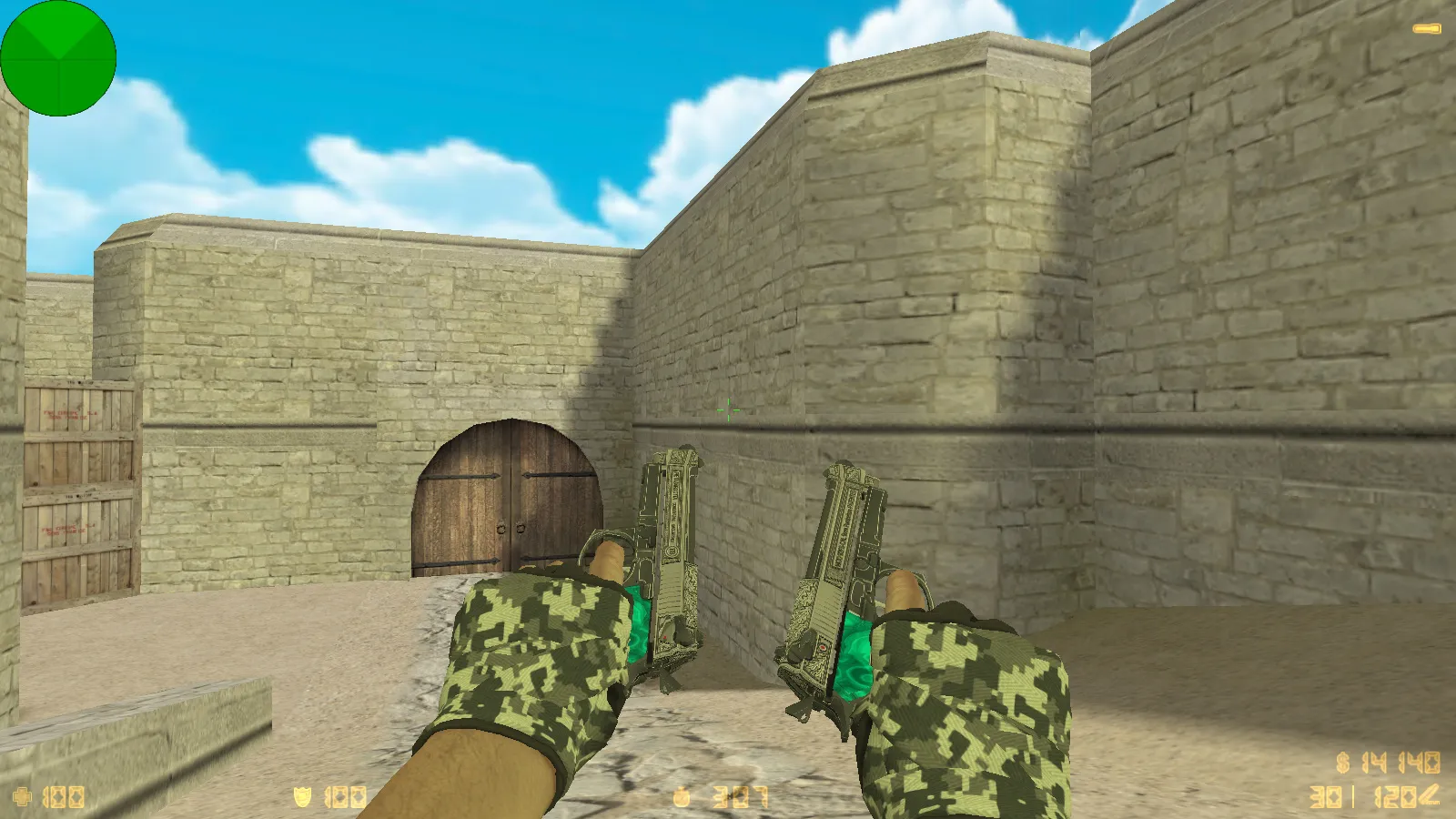 Скриншот  CS 1.6 Evolution: 28 скинов оружия, темное меню, пиксельные руки, обновленные звуки и оптимизированный конфиг