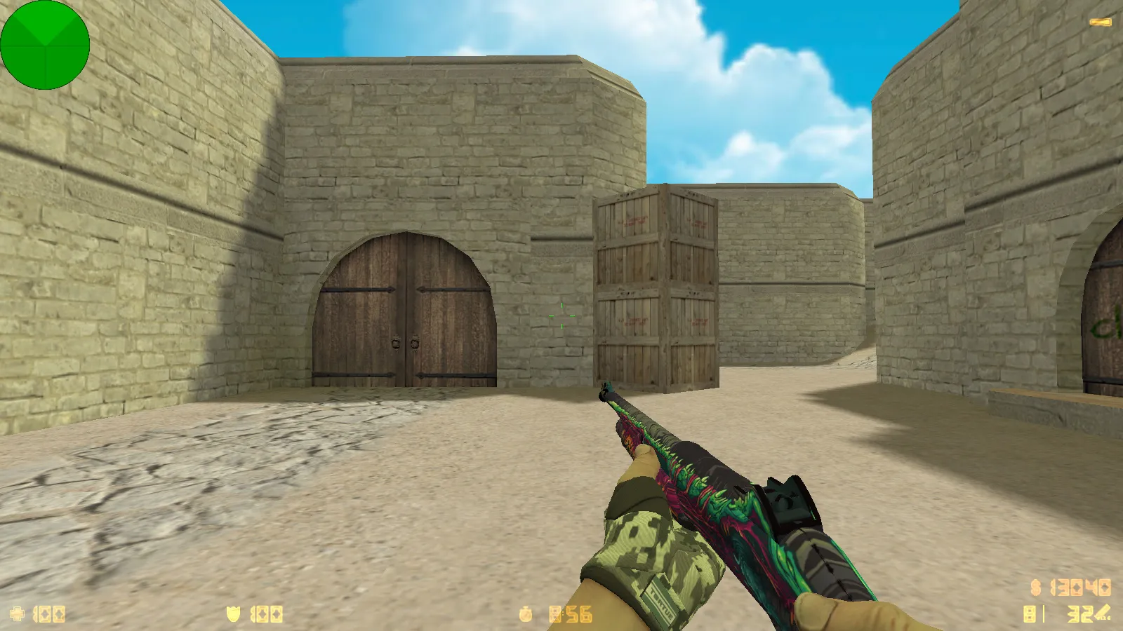 Скриншот  CS 1.6 Evolution: 28 скинов оружия, темное меню, пиксельные руки, обновленные звуки и оптимизированный конфиг