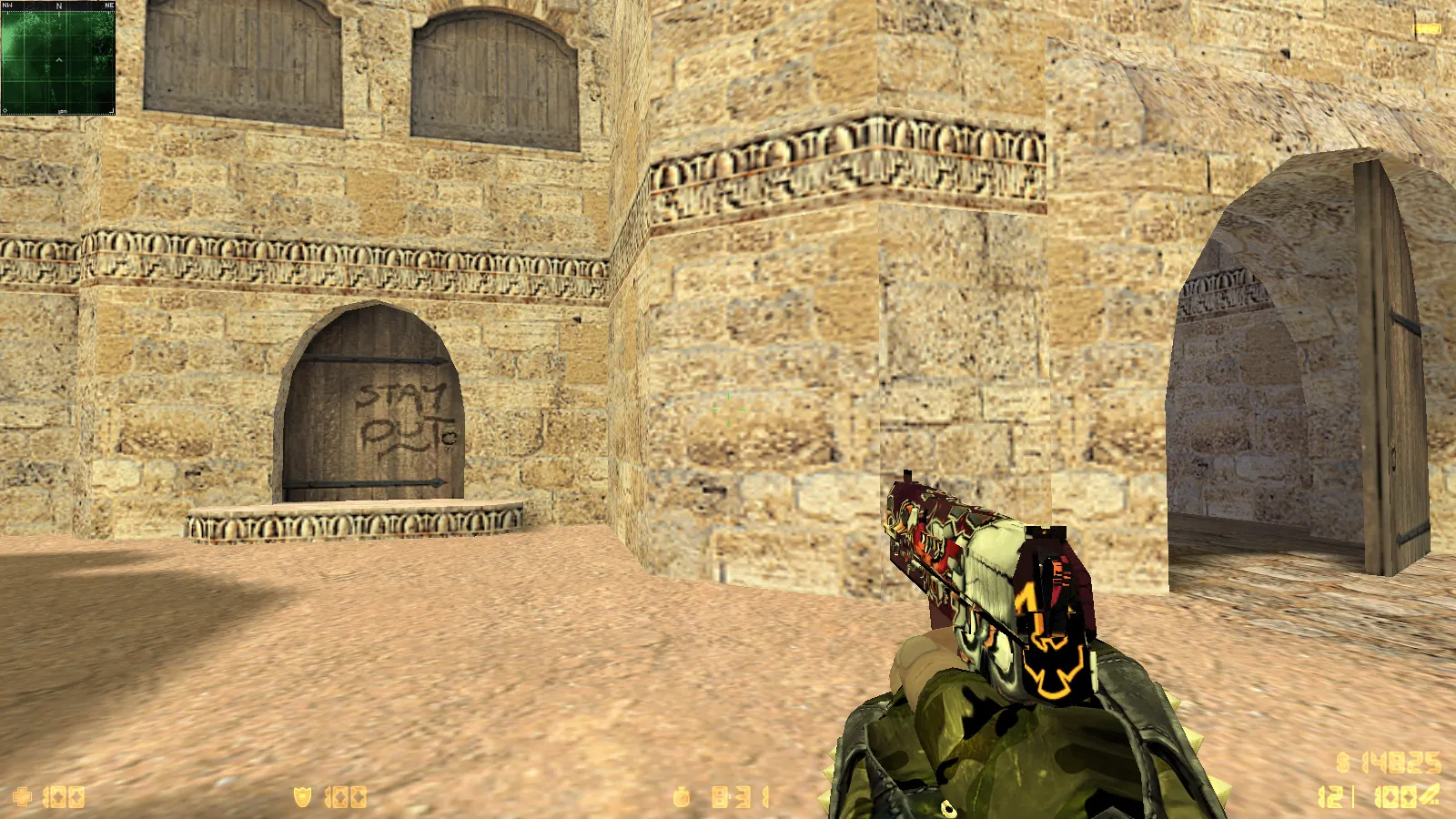 Скриншот  CS 1.6 Exclusive — сборка CS 1.6 с 10 модификациями, 30 скинами оружия, перчатками «Бладхаунд | Диверсант», звуками и оптимизированным конфигом