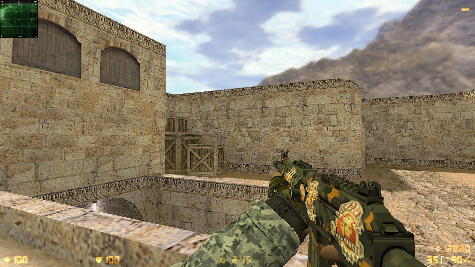 Скриншот  CS 1.6 Exclusive — сборка CS 1.6 с 10 модификациями, 30 скинами оружия, перчатками «Бладхаунд | Диверсант», звуками и оптимизированным конфигом