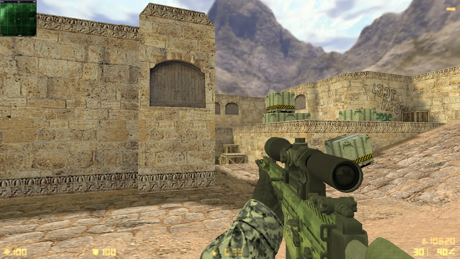 Скриншот  CS 1.6 Exclusive — сборка CS 1.6 с 10 модификациями, 30 скинами оружия, перчатками «Бладхаунд | Диверсант», звуками и оптимизированным конфигом