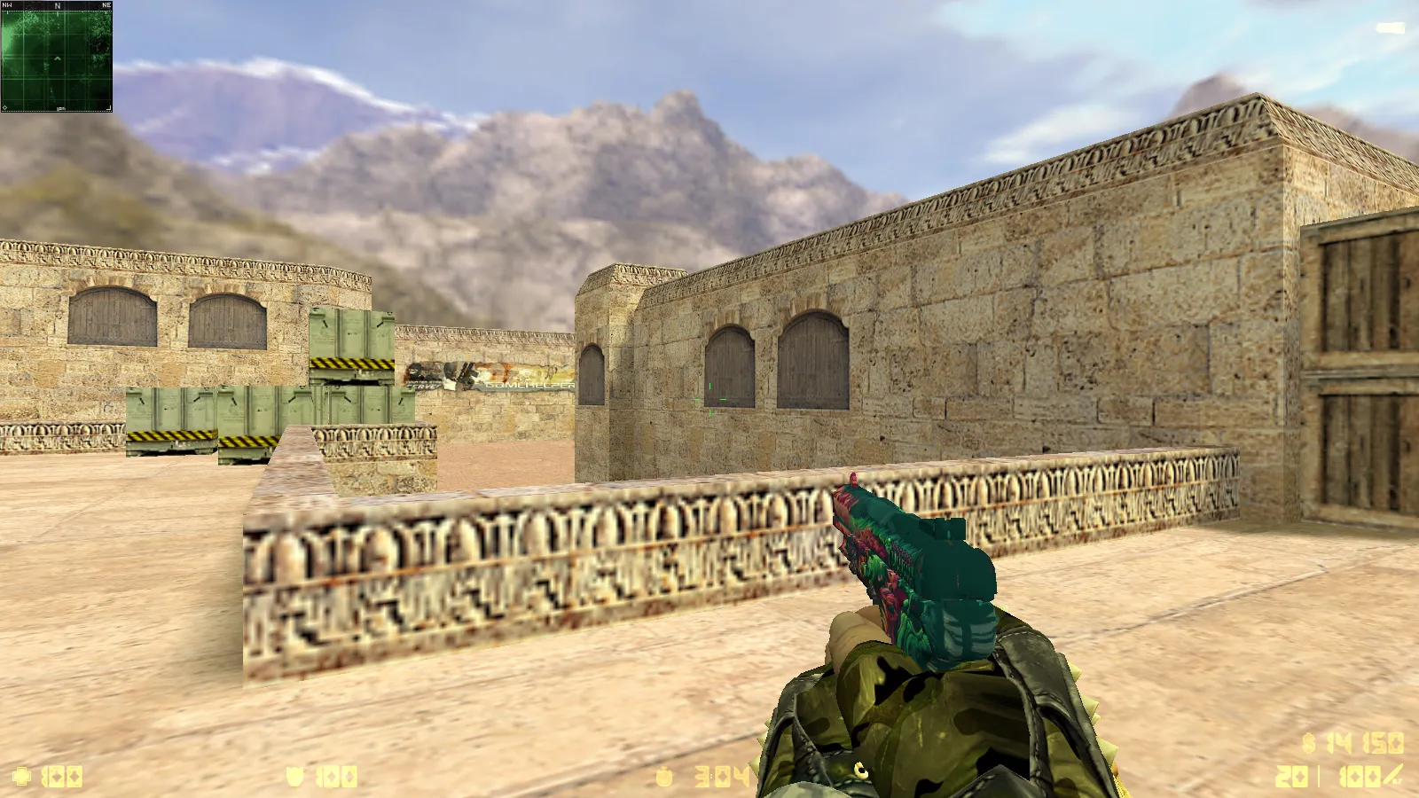 Скриншот  CS 1.6 Exclusive — сборка CS 1.6 с 10 модификациями, 30 скинами оружия, перчатками «Бладхаунд | Диверсант», звуками и оптимизированным конфигом