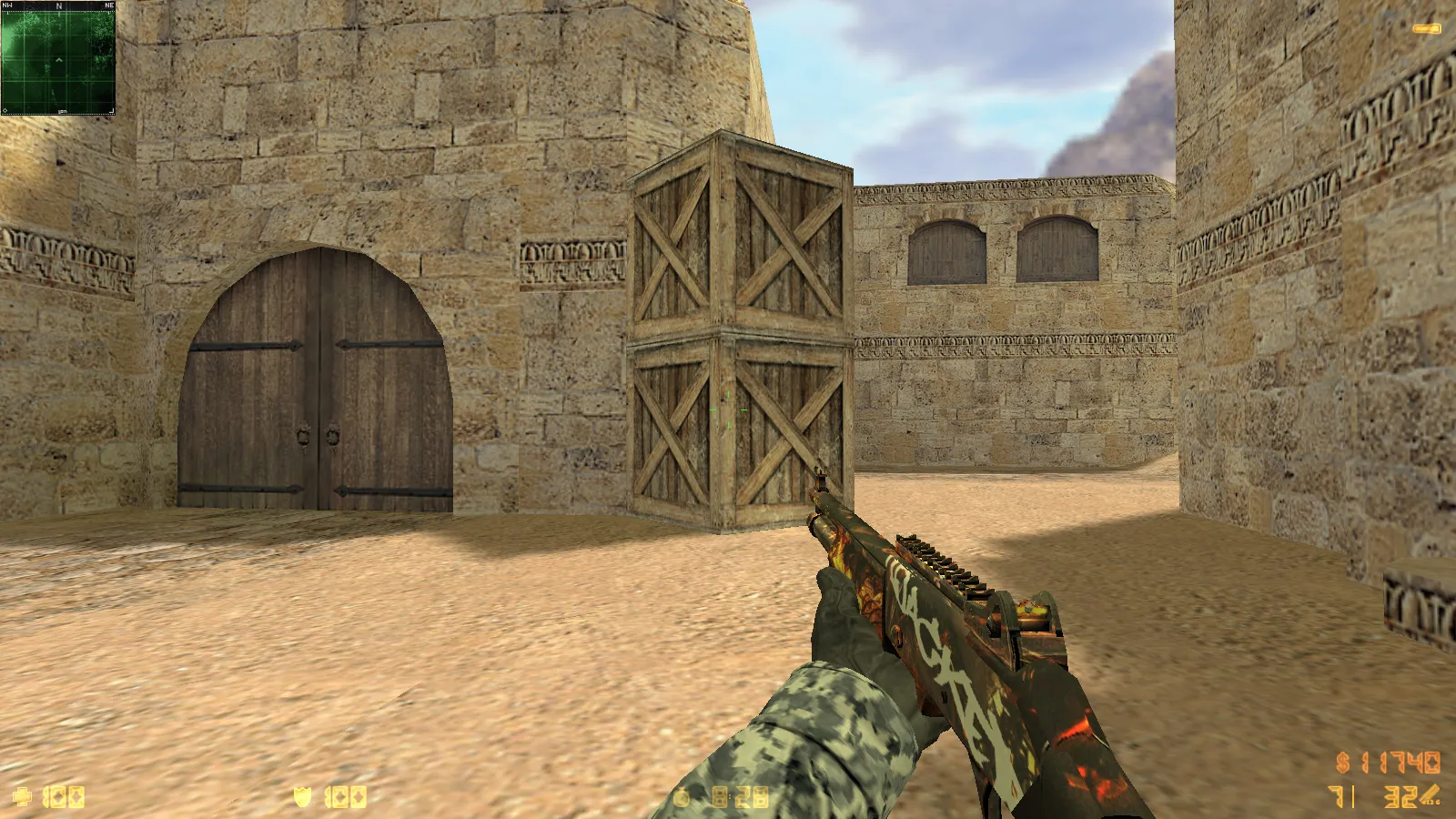 Скриншот  CS 1.6 Exclusive — сборка CS 1.6 с 10 модификациями, 30 скинами оружия, перчатками «Бладхаунд | Диверсант», звуками и оптимизированным конфигом