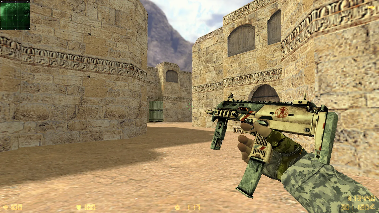 Скриншот  CS 1.6 Exclusive — сборка CS 1.6 с 10 модификациями, 30 скинами оружия, перчатками «Бладхаунд | Диверсант», звуками и оптимизированным конфигом