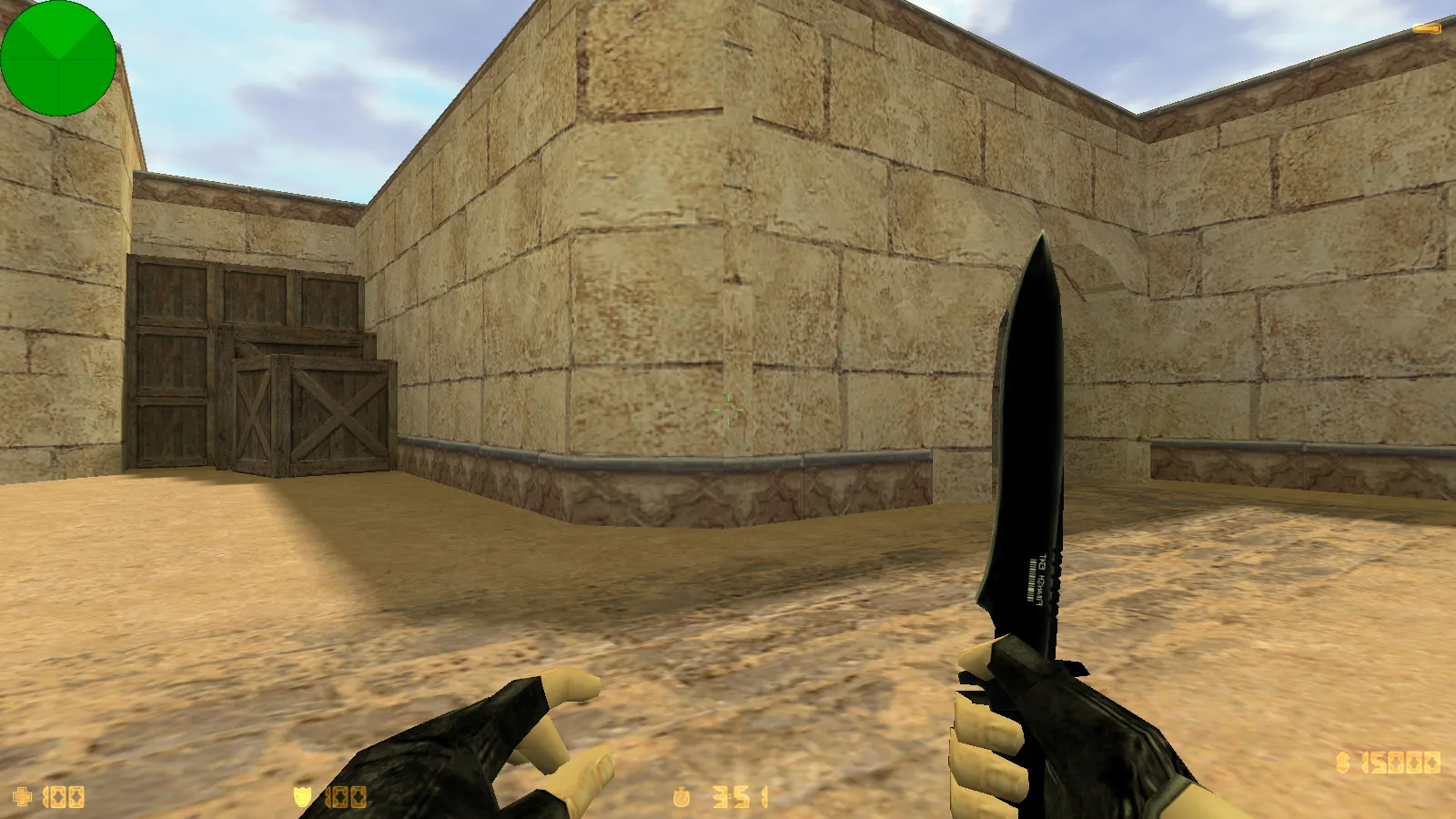 Скриншот CS 1.6 Extra сборка: 14 черных скинов оружия, тема меню, музыка и оптимизированный config.cfg