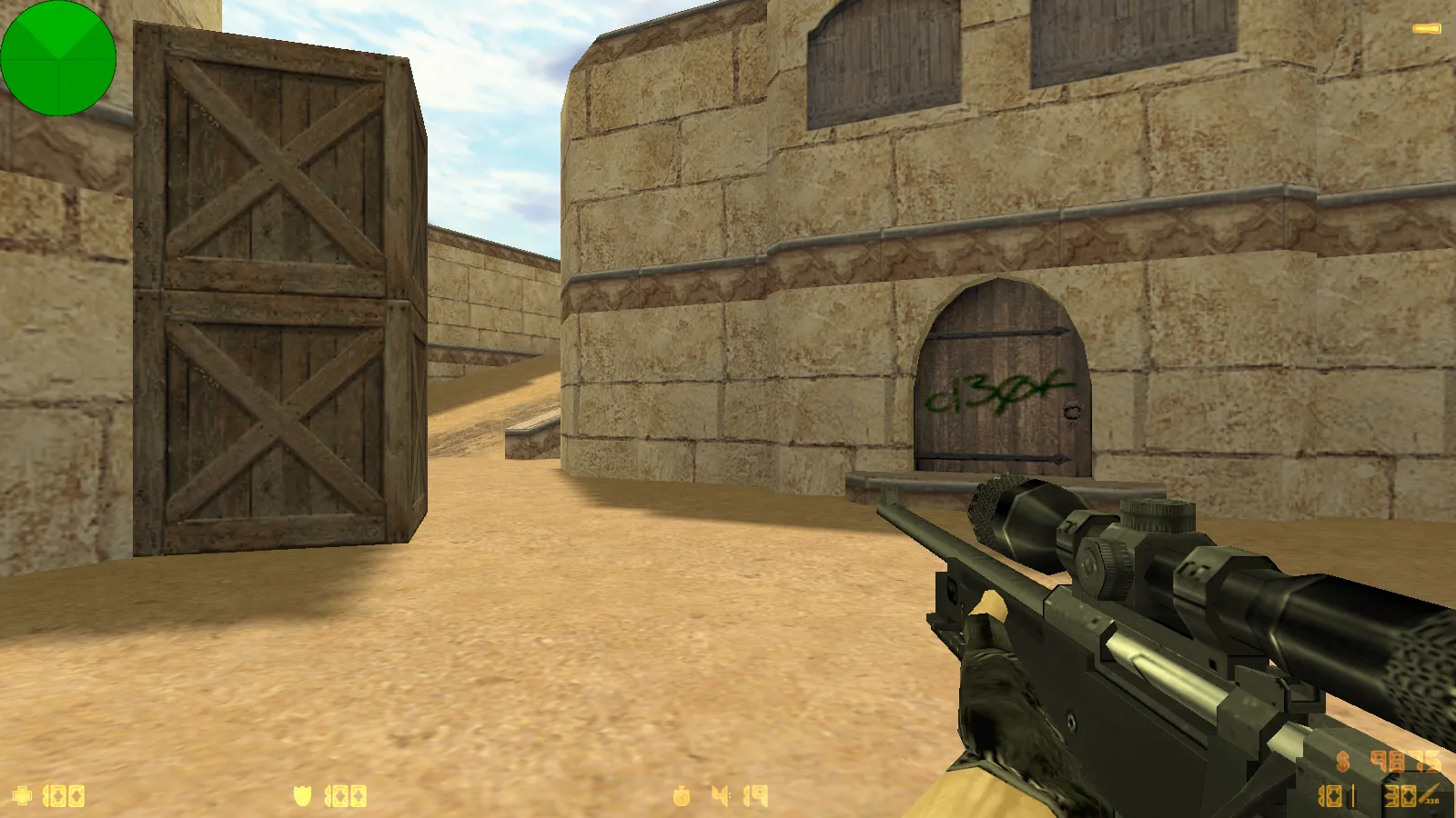 Скриншот  CS 1.6 Extra сборка: 14 черных скинов оружия, тема меню, музыка и оптимизированный config.cfg