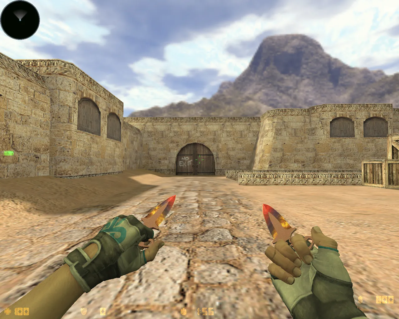 Скриншот CS 1.6 Extreme: 25 скинов, Cloud9 перчатки, темная тема меню и оптимизированный конфиг для бодрой игры