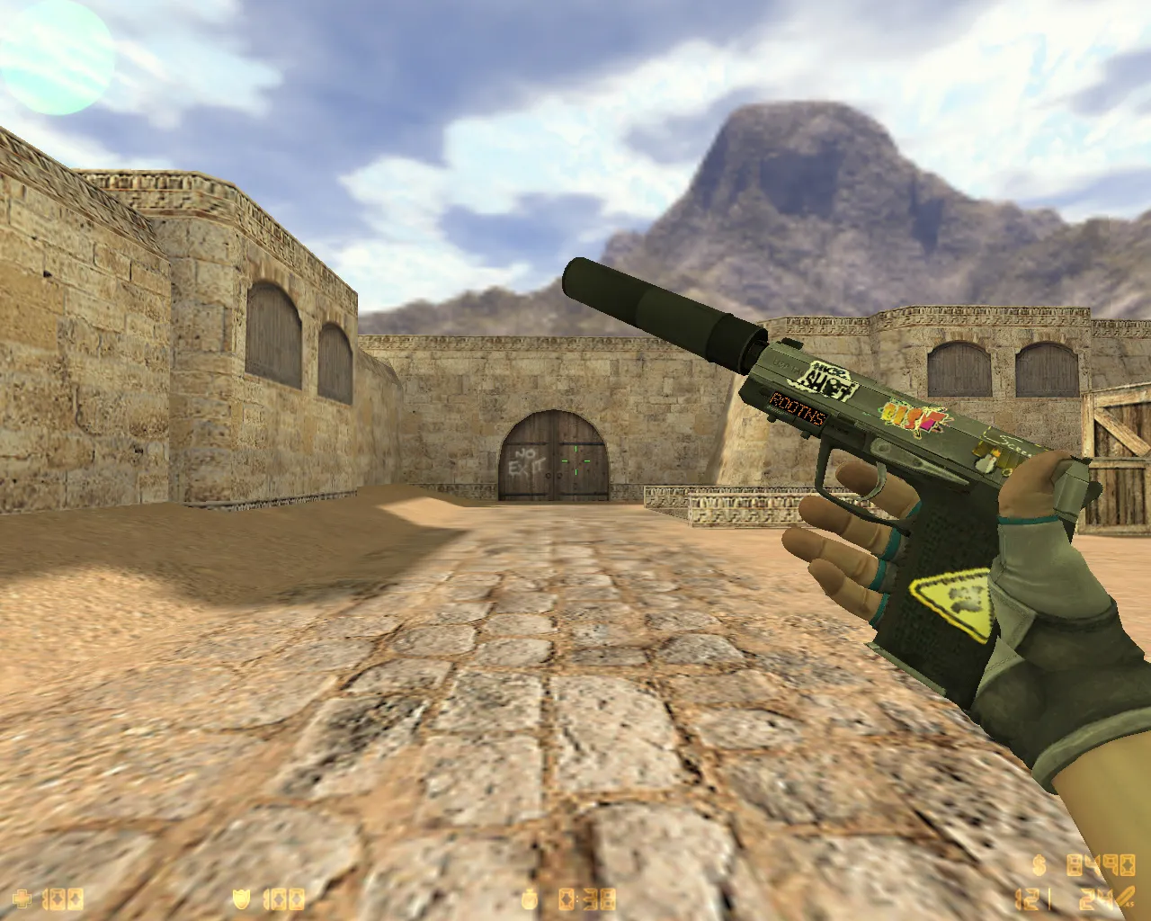 Скриншот  CS 1.6 Extreme: 25 скинов, Cloud9 перчатки, темная тема меню и оптимизированный конфиг для бодрой игры