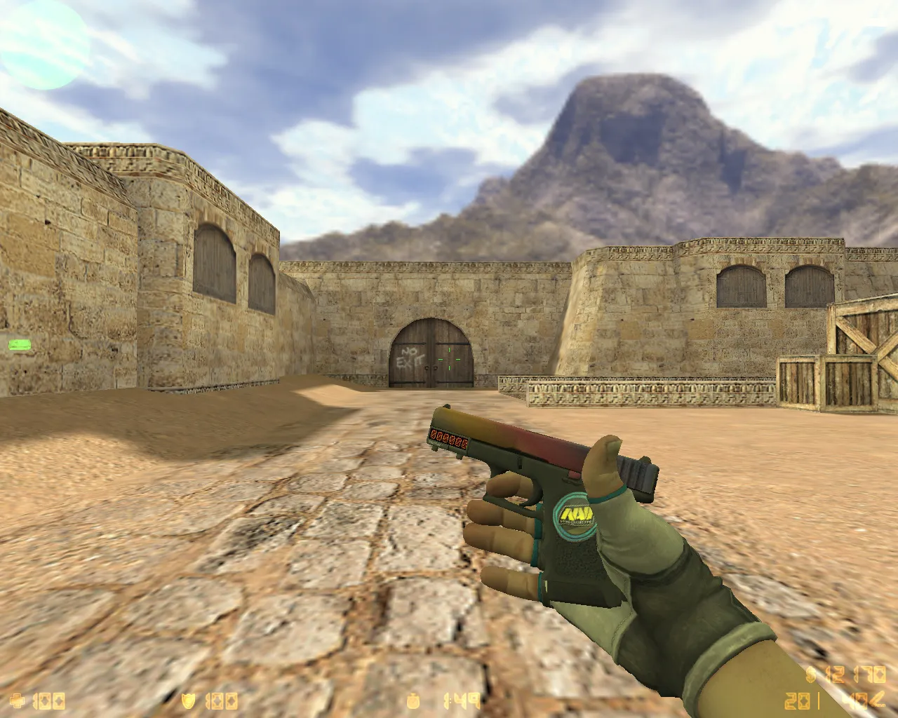 Скриншот  CS 1.6 Extreme: 25 скинов, Cloud9 перчатки, темная тема меню и оптимизированный конфиг для бодрой игры