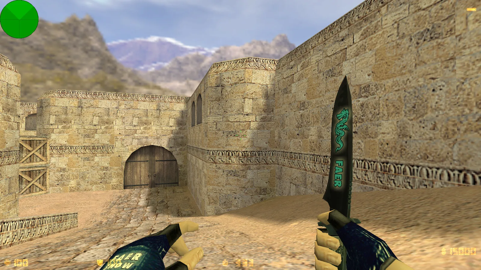 Скриншот CS 1.6 от Faer Show: сборка с 6 модами, черно-зеленым меню, 30 скинами, музыкой и оптимизированным конфигом