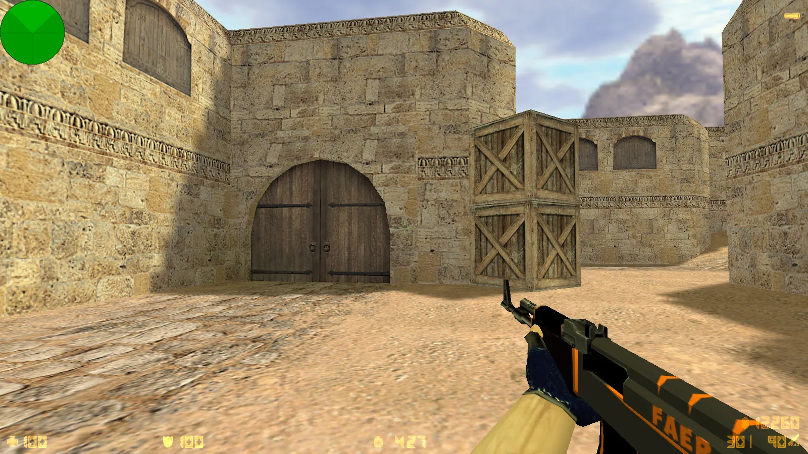 Скриншот CS 1.6 от Faer Show: сборка с 6 модами, черно-зеленым меню, 30 скинами, музыкой и оптимизированным конфигом