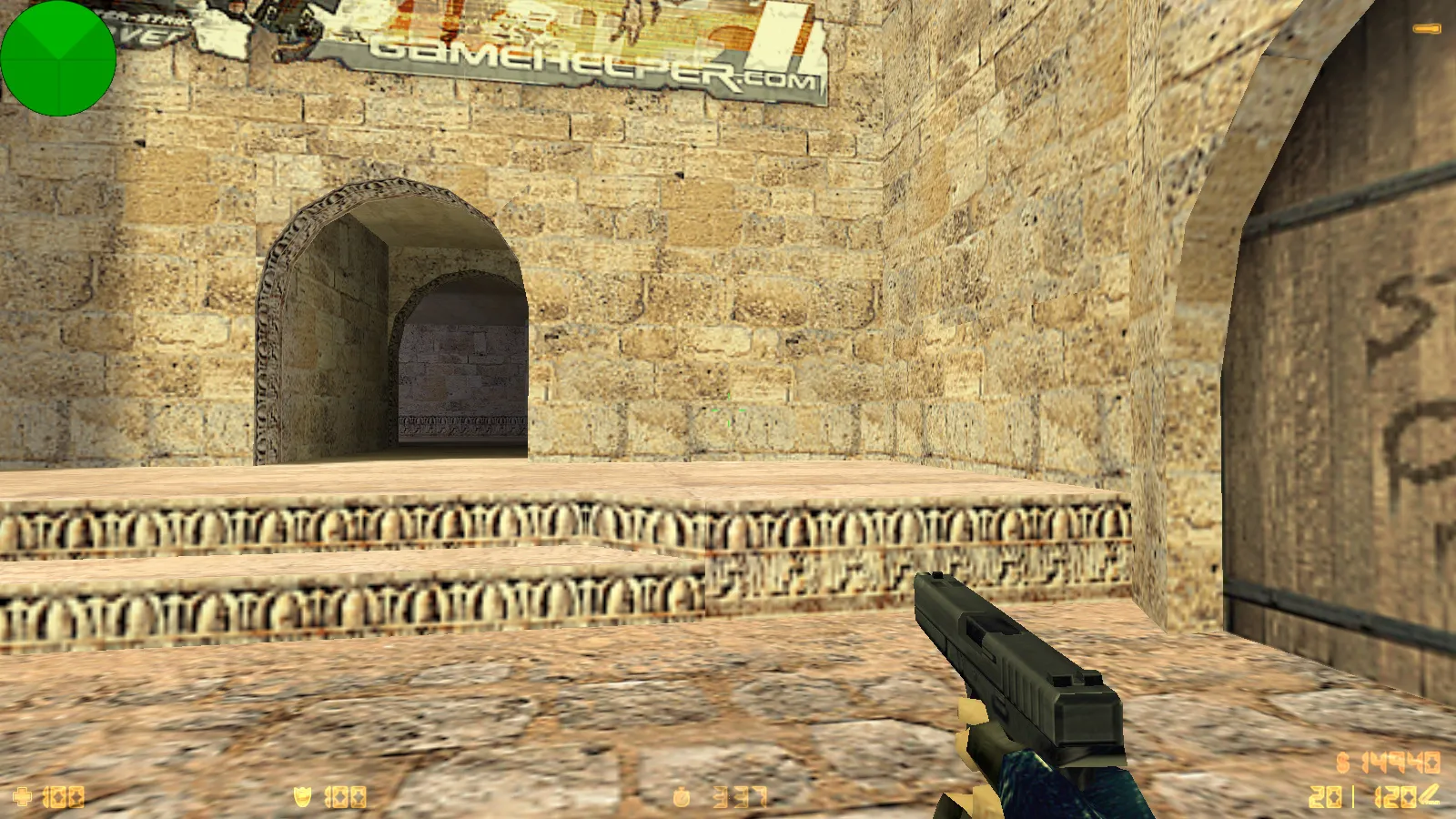 Скриншот  CS 1.6 от Faer Show: сборка с 6 модами, черно-зеленым меню, 30 скинами, музыкой и оптимизированным конфигом