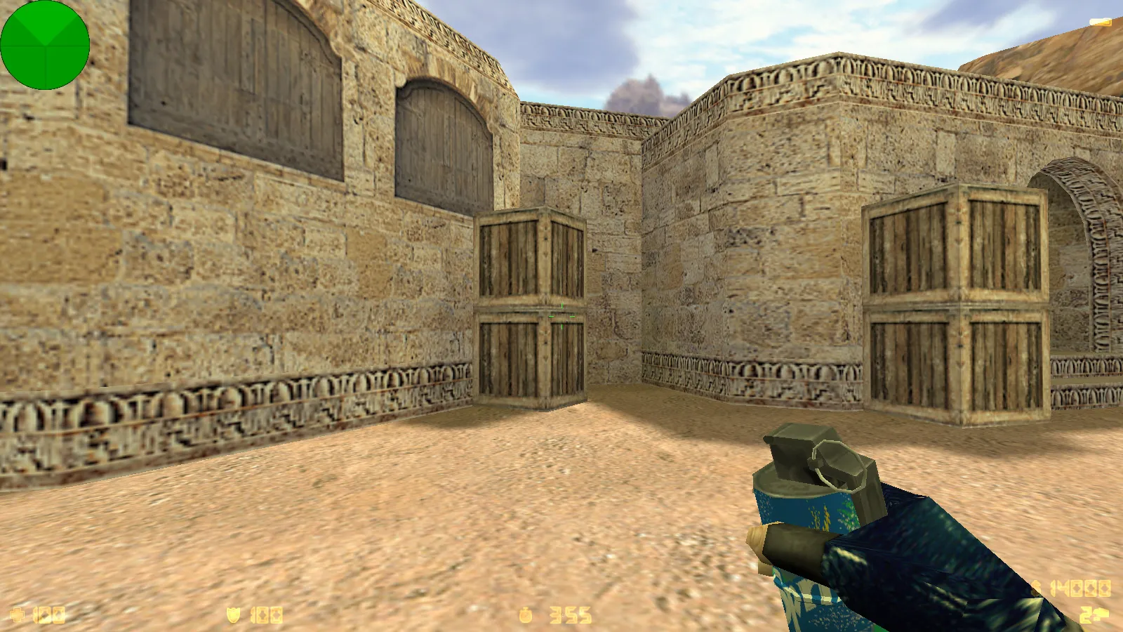 Скриншот  CS 1.6 от Faer Show: сборка с 6 модами, черно-зеленым меню, 30 скинами, музыкой и оптимизированным конфигом