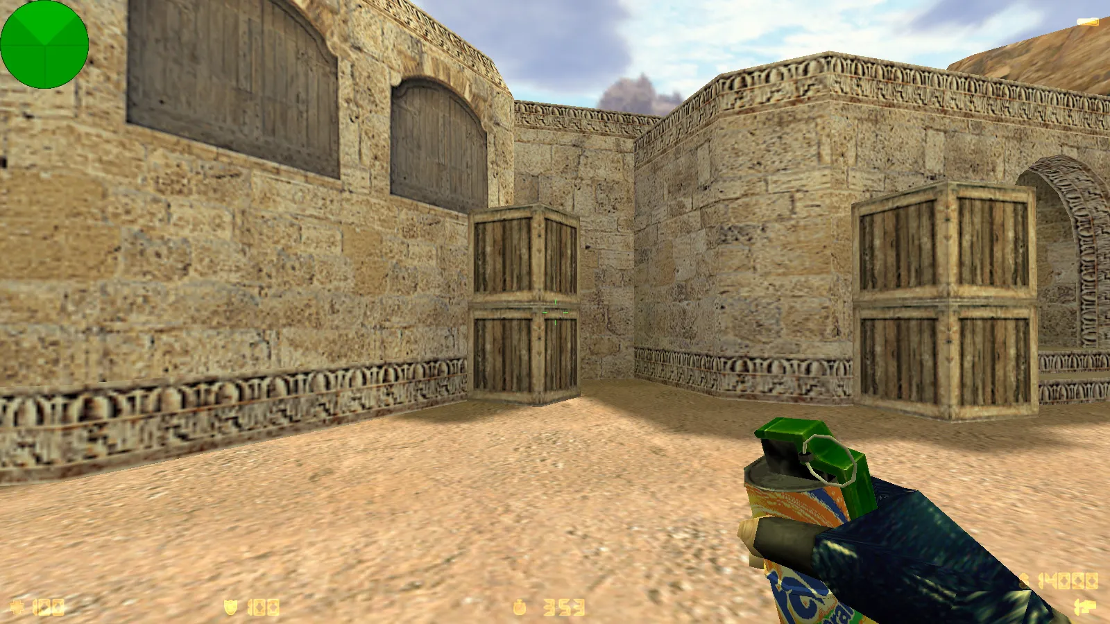 Скриншот  CS 1.6 от Faer Show: сборка с 6 модами, черно-зеленым меню, 30 скинами, музыкой и оптимизированным конфигом