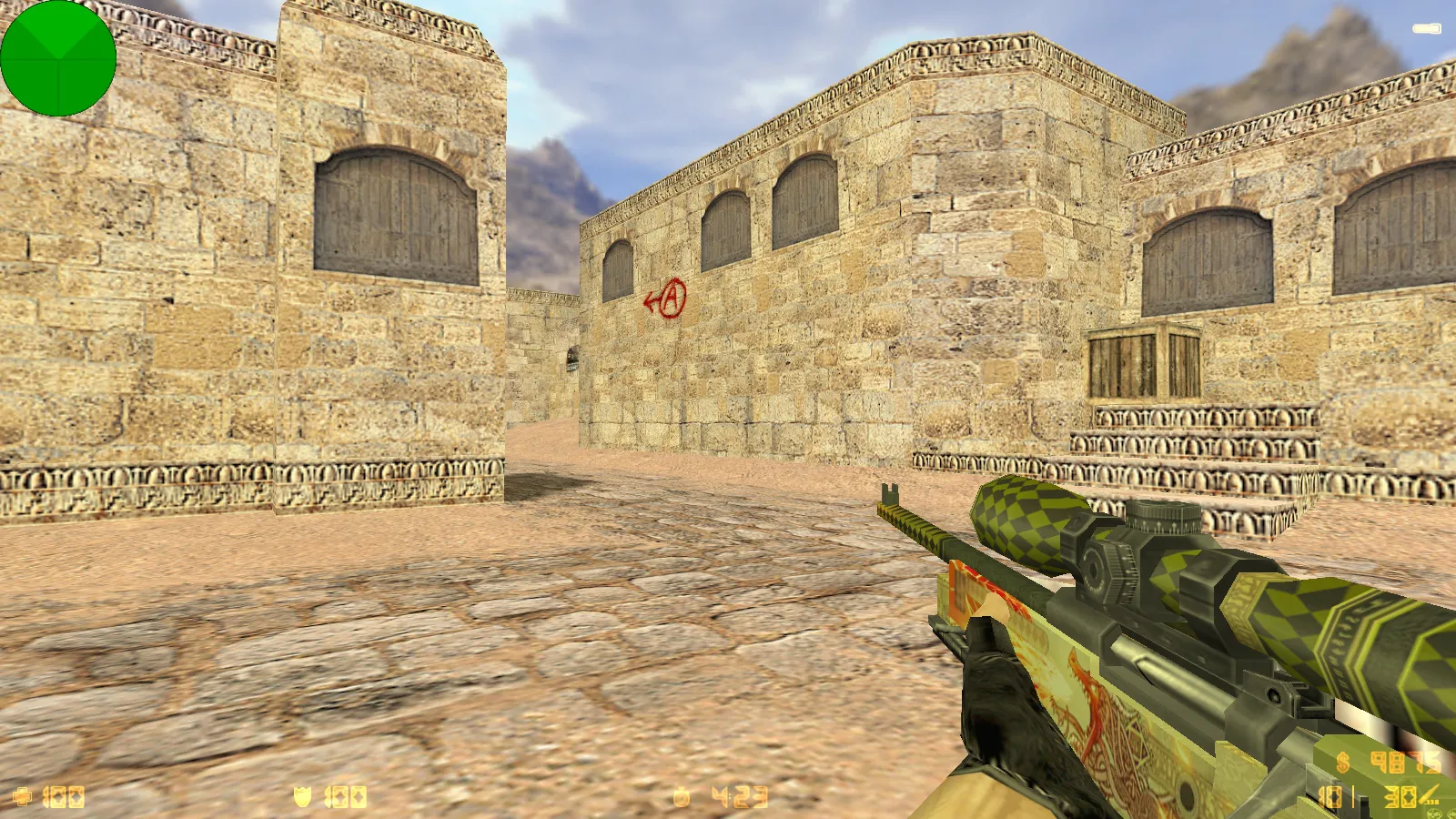 Скриншот  CS 1.6 от Fakst1l — блогерская сборка с 6 апгрейдами: скины, модели, черное меню и оптимизированный конфиг