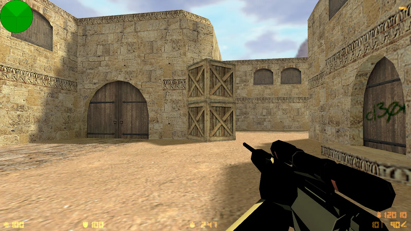 Скриншот  CS 1.6 Fall Guys: тематическая сборка с розовым меню, 29 моделями оружия и оптимизированным конфигом