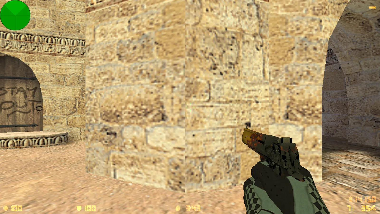 Скриншот  CS 1.6 Fast Kill: 9 обновлений, 30 скинов оружия, перчатки «Лунный узор», темная тема меню и оптимизированный конфиг