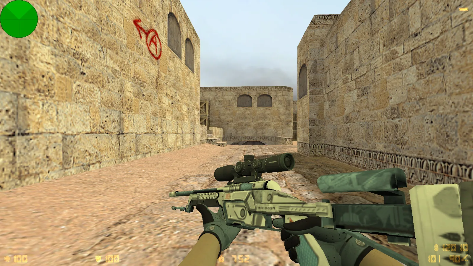 Скриншот  CS 1.6 Fast Kill: 9 обновлений, 30 скинов оружия, перчатки «Лунный узор», темная тема меню и оптимизированный конфиг