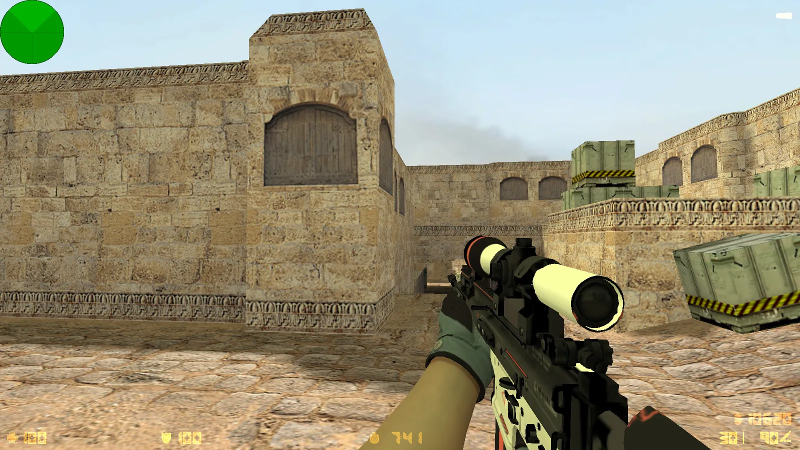 Скриншот  CS 1.6 Fast Kill: 9 обновлений, 30 скинов оружия, перчатки «Лунный узор», темная тема меню и оптимизированный конфиг