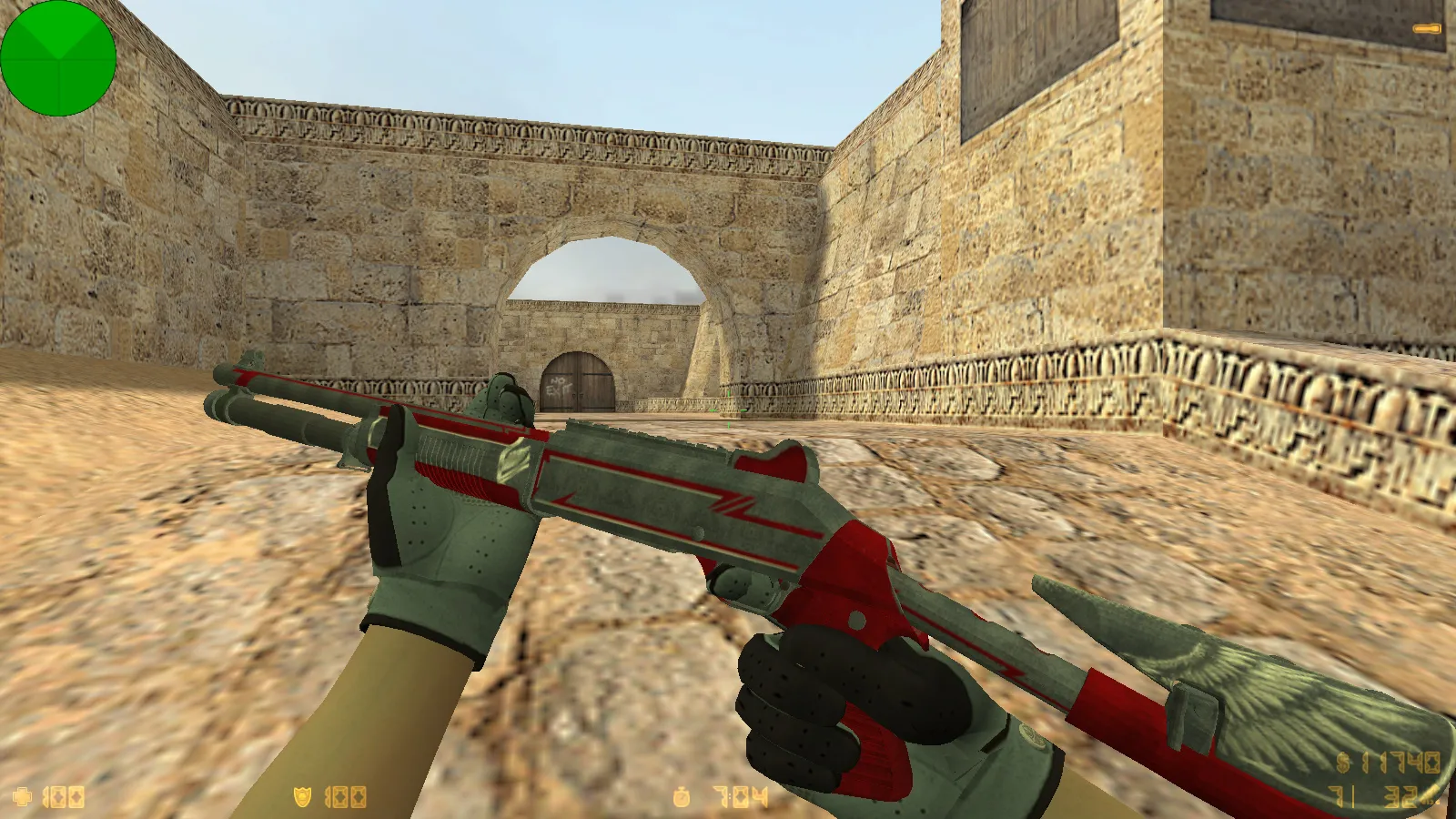 Скриншот  CS 1.6 Fast Kill: 9 обновлений, 30 скинов оружия, перчатки «Лунный узор», темная тема меню и оптимизированный конфиг