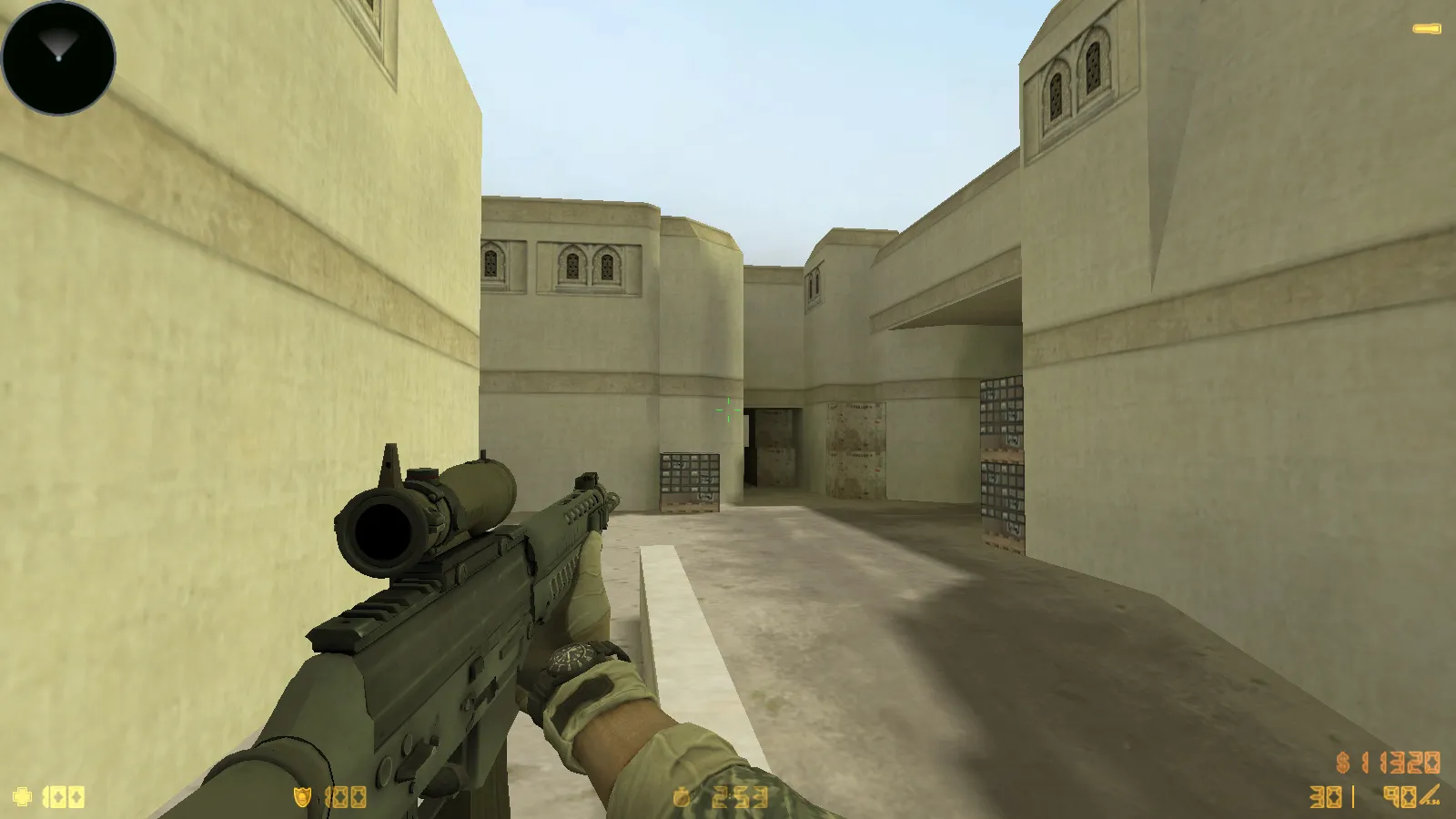 Скриншот  CS 1.6 от Faw Play: блогерская сборка с 12 модами, скинами оружия, меню в черно-голубом стиле и оптимизированным конфигом