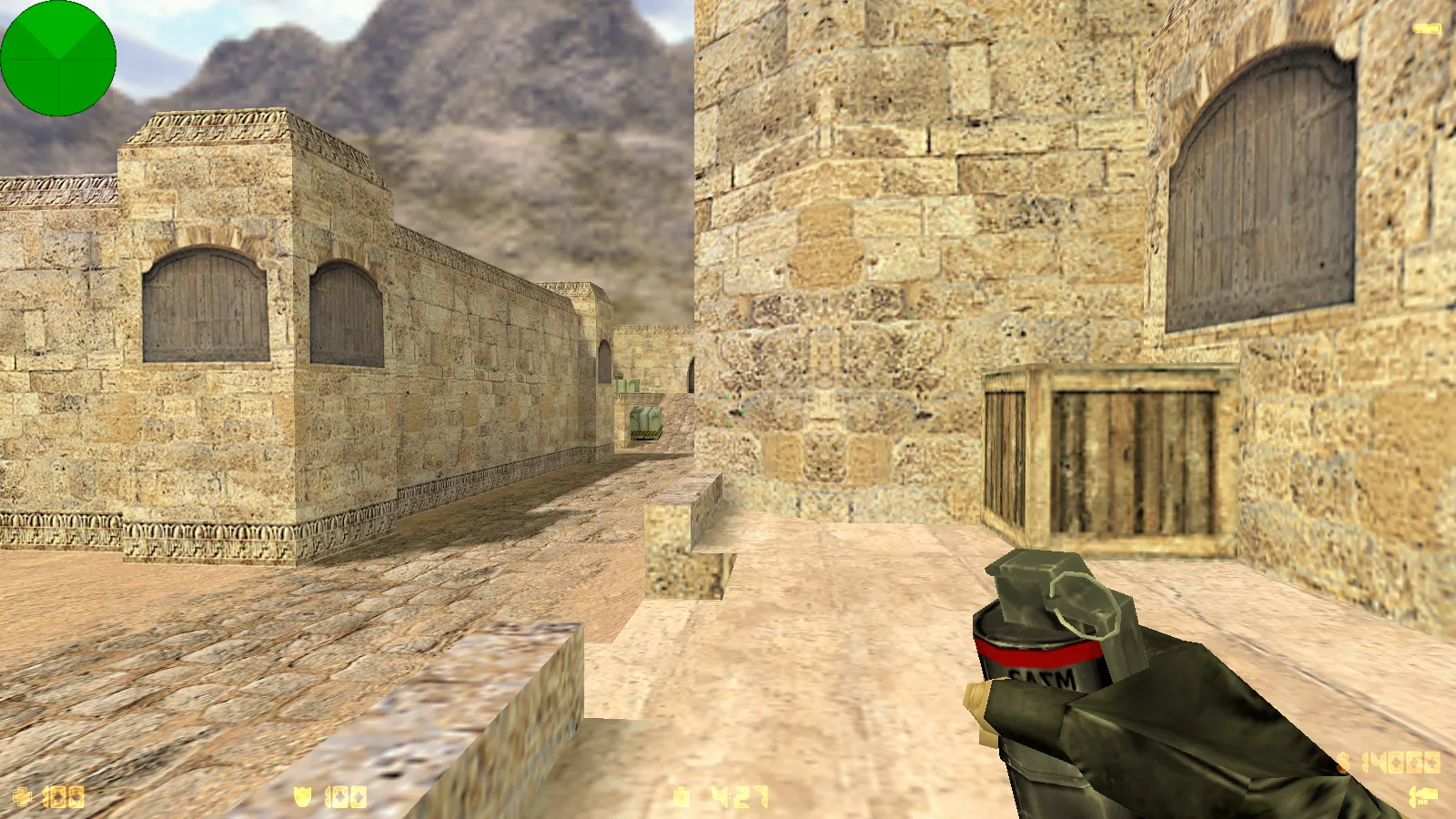 Скриншот CS 1.6 Focus: 7 правок, серое меню, скины оружия и оптимизированный config.cfg