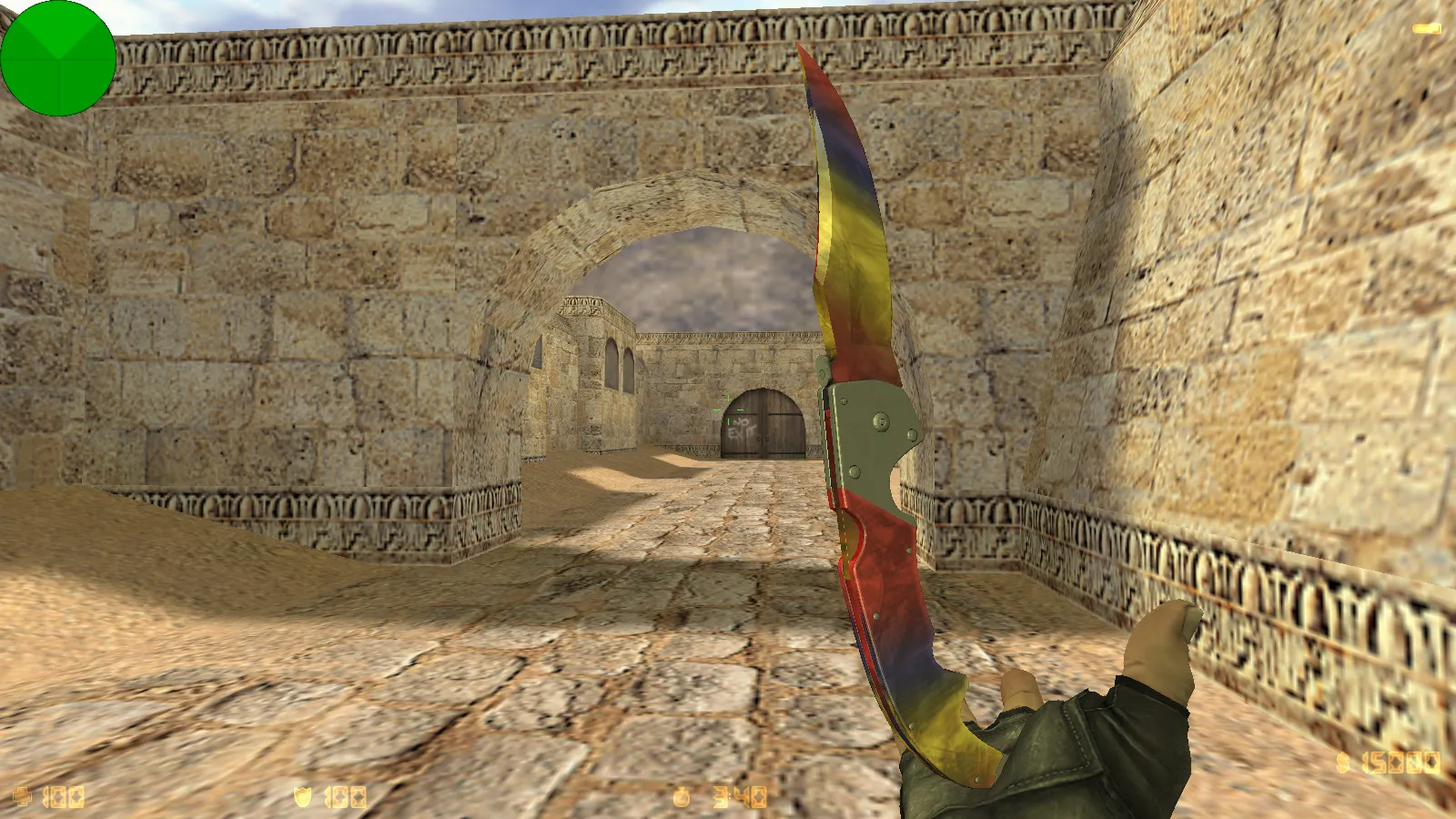 Скриншот CS 1.6 от Foddy 1337: блогерская сборка с 18 скинами, красно-синими моделями, темным меню и оптимизированным конфигом