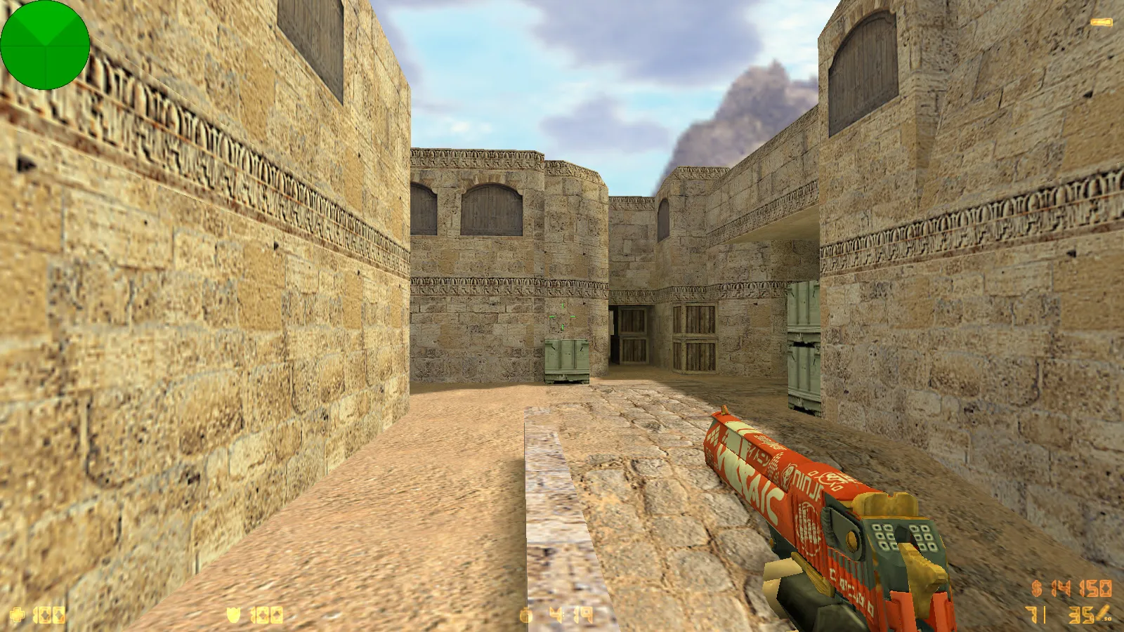 Скриншот  CS 1.6 от Foddy 1337: блогерская сборка с 18 скинами, красно-синими моделями, темным меню и оптимизированным конфигом