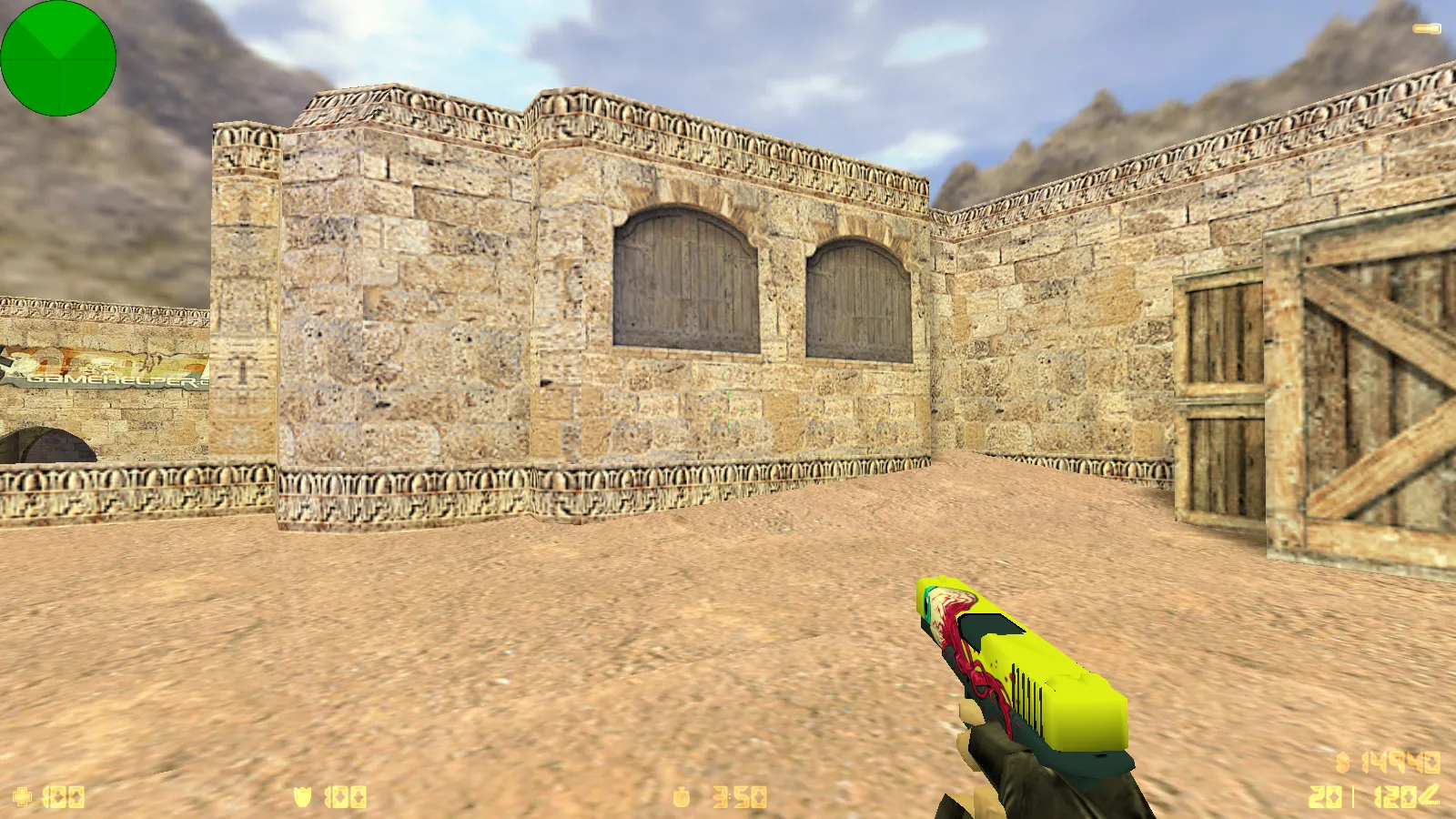 Скриншот  CS 1.6 от Foddy 1337: блогерская сборка с 18 скинами, красно-синими моделями, темным меню и оптимизированным конфигом