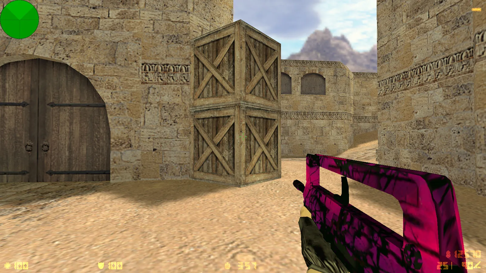 Скриншот  CS 1.6 от Foddy 1337: блогерская сборка с 18 скинами, красно-синими моделями, темным меню и оптимизированным конфигом