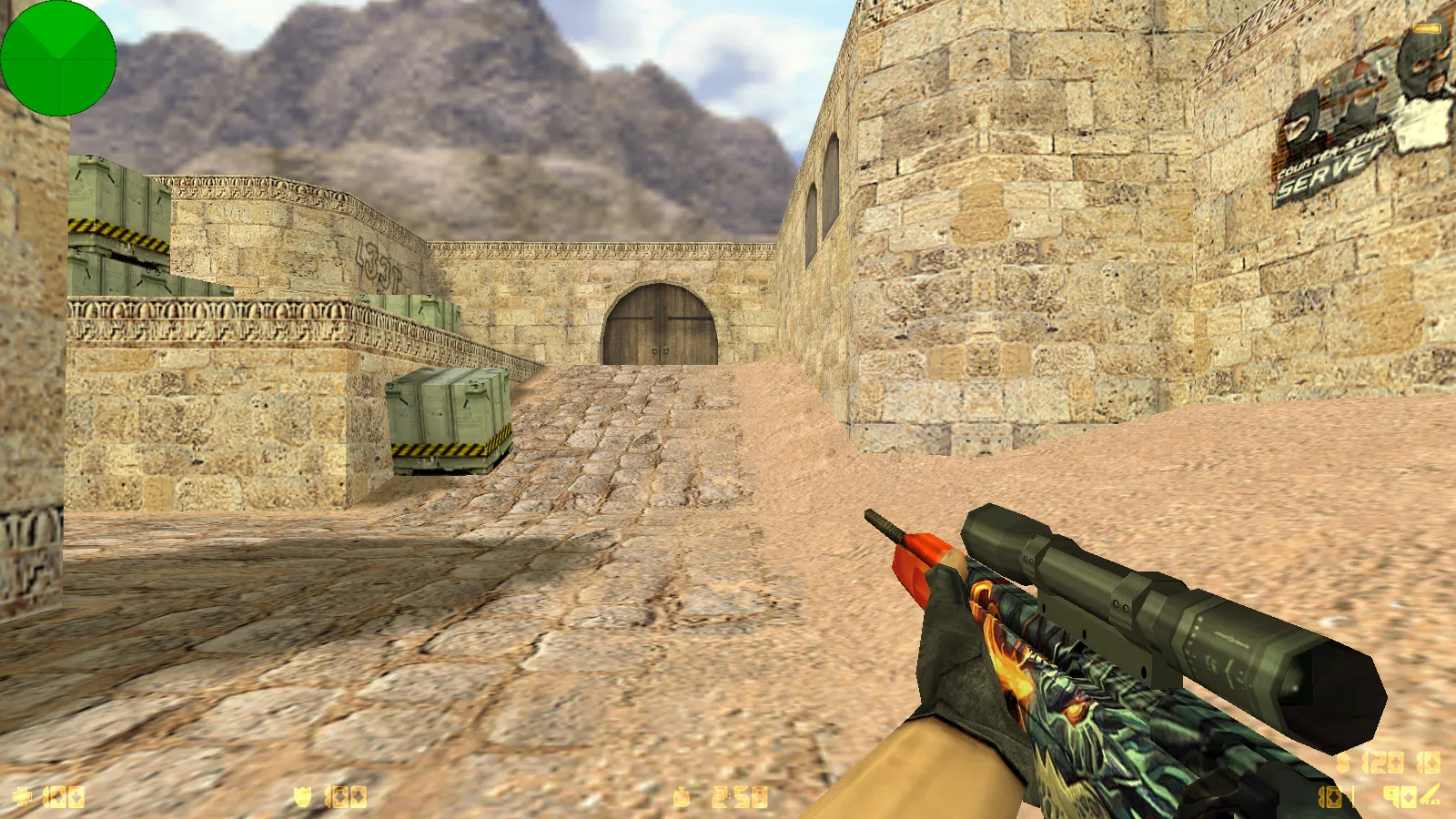 Скриншот  CS 1.6 от Foddy 1337: блогерская сборка с 18 скинами, красно-синими моделями, темным меню и оптимизированным конфигом