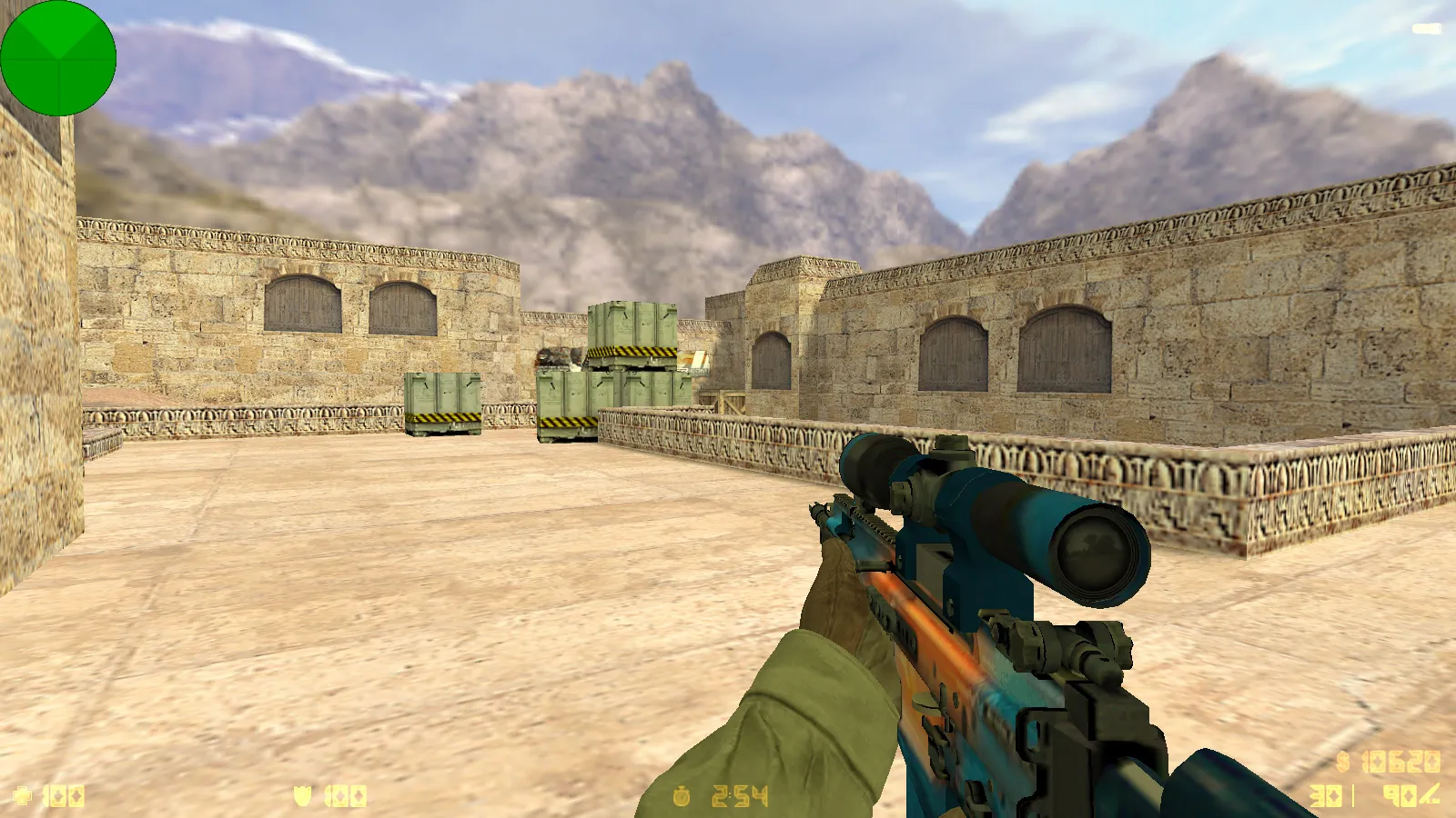 Скриншот  CS 1.6 от Foddy 1337: блогерская сборка с 18 скинами, красно-синими моделями, темным меню и оптимизированным конфигом