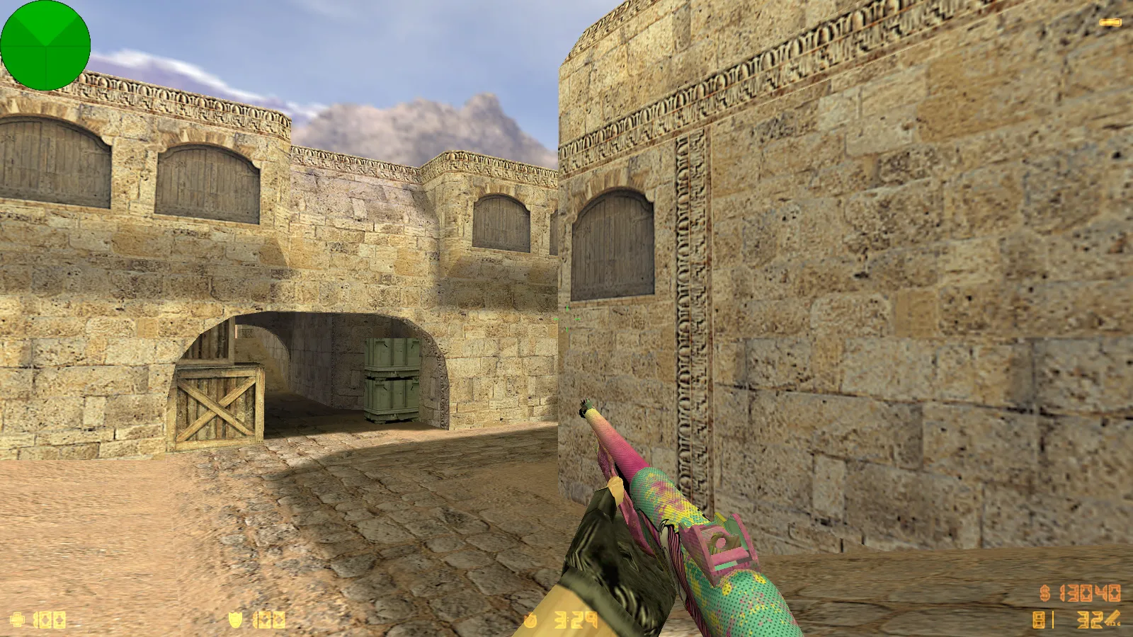 Скриншот  CS 1.6 от Foddy 1337: блогерская сборка с 18 скинами, красно-синими моделями, темным меню и оптимизированным конфигом