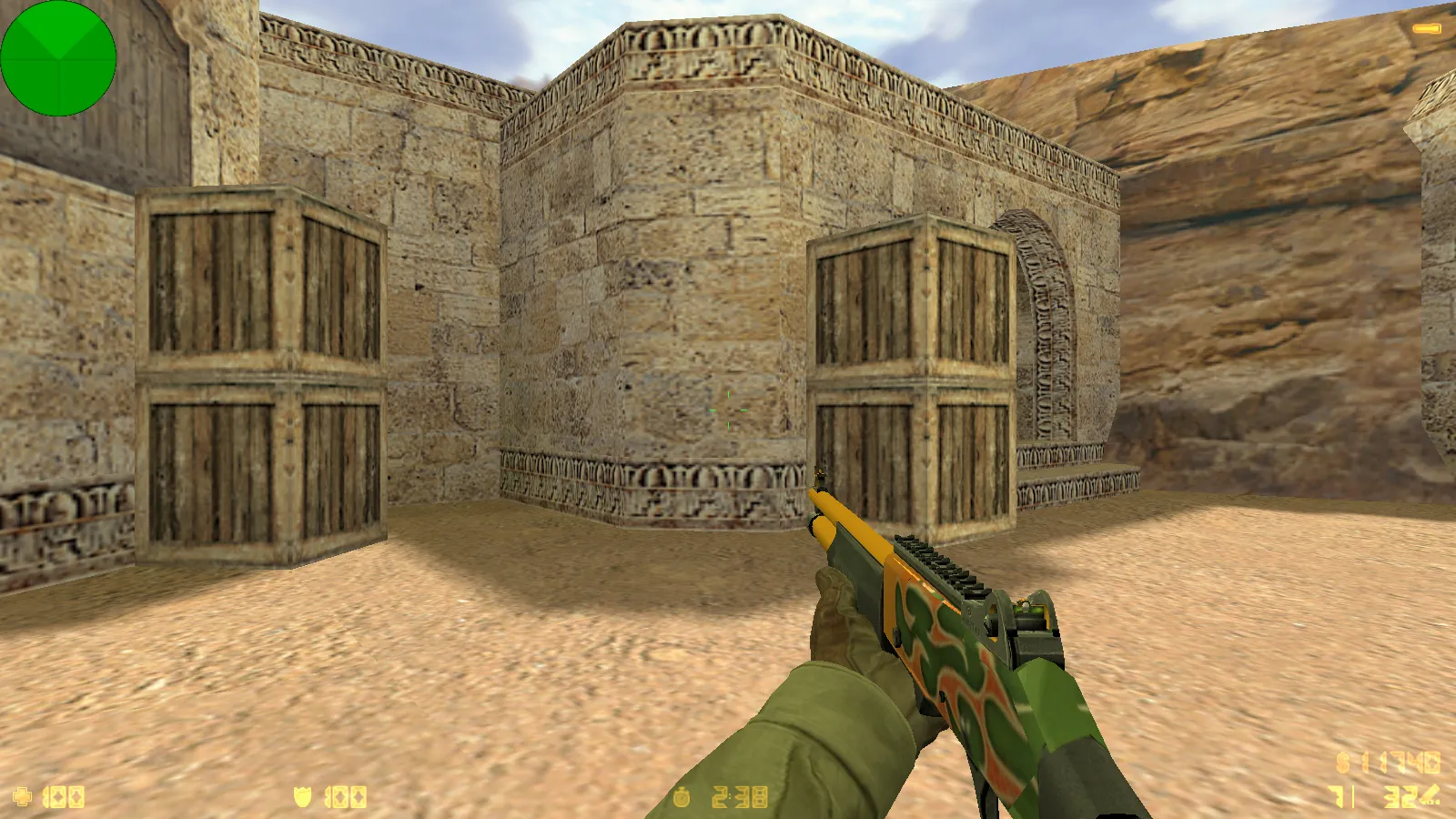 Скриншот  CS 1.6 от Foddy 1337: блогерская сборка с 18 скинами, красно-синими моделями, темным меню и оптимизированным конфигом