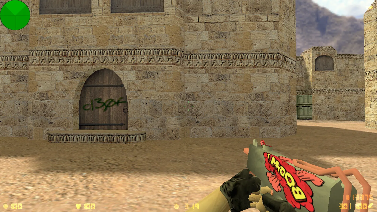 Скриншот  CS 1.6 от Foddy 1337: блогерская сборка с 18 скинами, красно-синими моделями, темным меню и оптимизированным конфигом