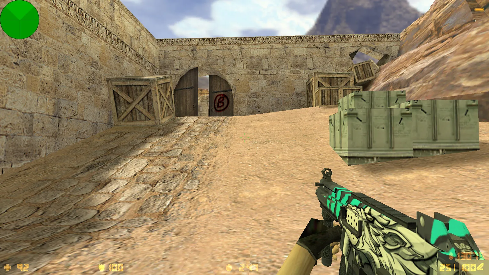 Скриншот  CS 1.6 от Foddy 1337: блогерская сборка с 18 скинами, красно-синими моделями, темным меню и оптимизированным конфигом