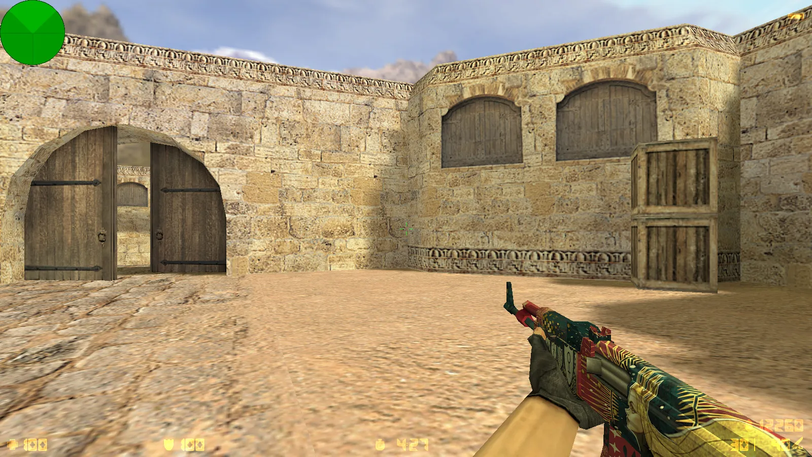 Скриншот CS 1.6 от Fragger Show: блогерская сборка с 6 улучшениями, скины оружия, темное меню, музыка и оптимизированный конфиг