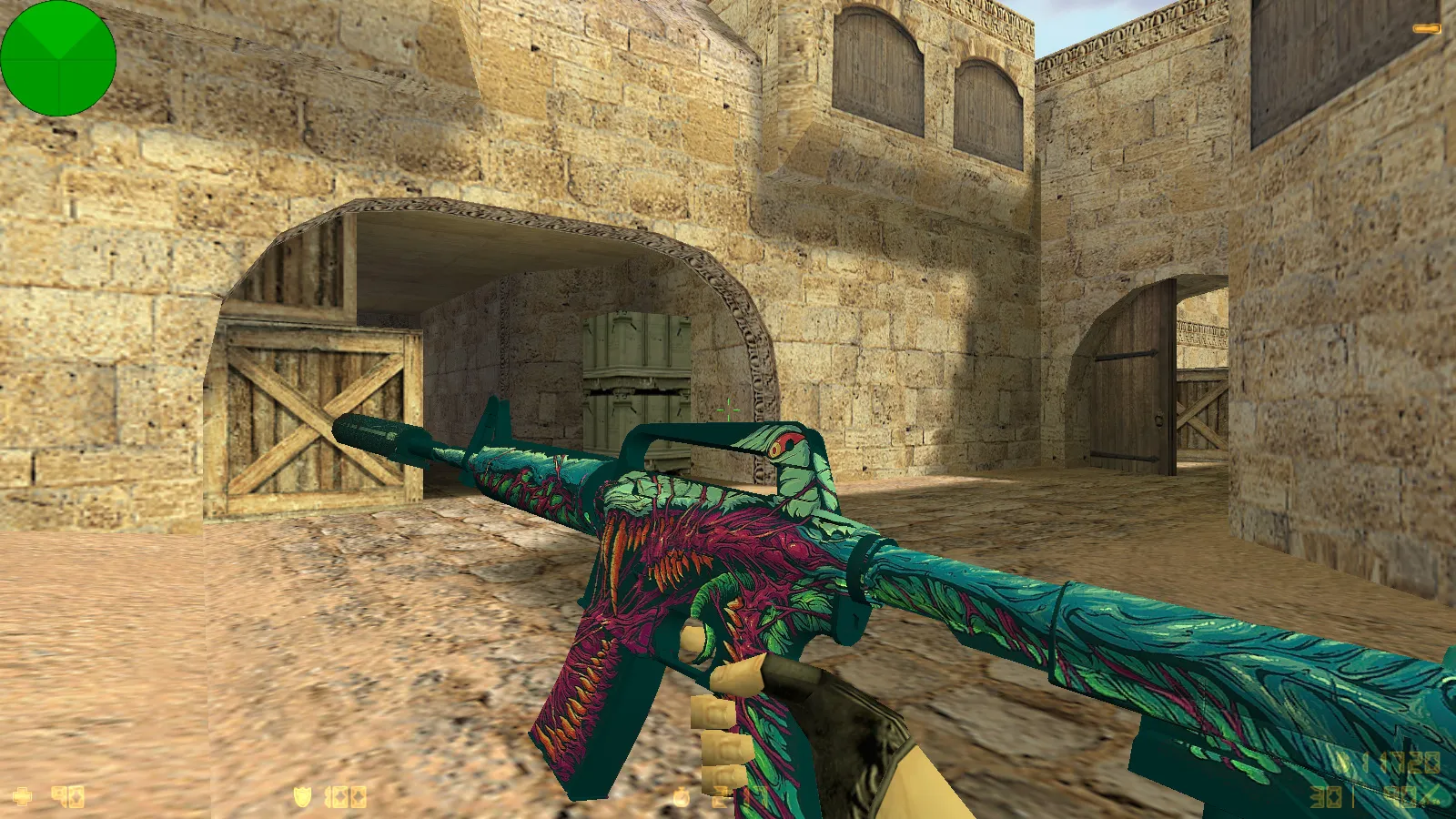 Скриншот CS 1.6 от Fragger Show: блогерская сборка с 6 улучшениями, скины оружия, темное меню, музыка и оптимизированный конфиг