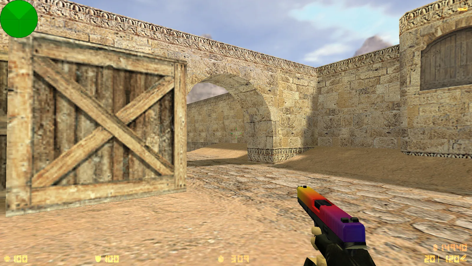 Скриншот  CS 1.6 от Fragger Show: блогерская сборка с 6 улучшениями, скины оружия, темное меню, музыка и оптимизированный конфиг