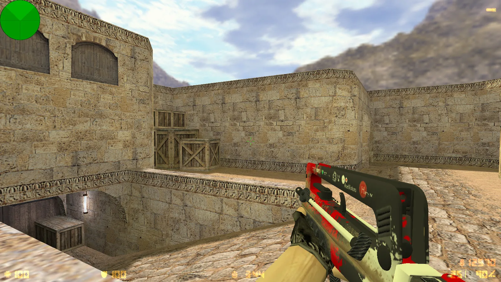 Скриншот  CS 1.6 от Fragger Show: блогерская сборка с 6 улучшениями, скины оружия, темное меню, музыка и оптимизированный конфиг