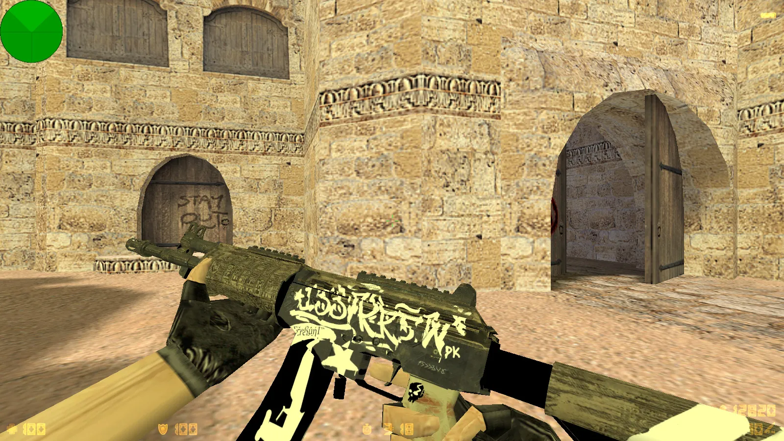 Скриншот  CS 1.6 от Fragger Show: блогерская сборка с 6 улучшениями, скины оружия, темное меню, музыка и оптимизированный конфиг