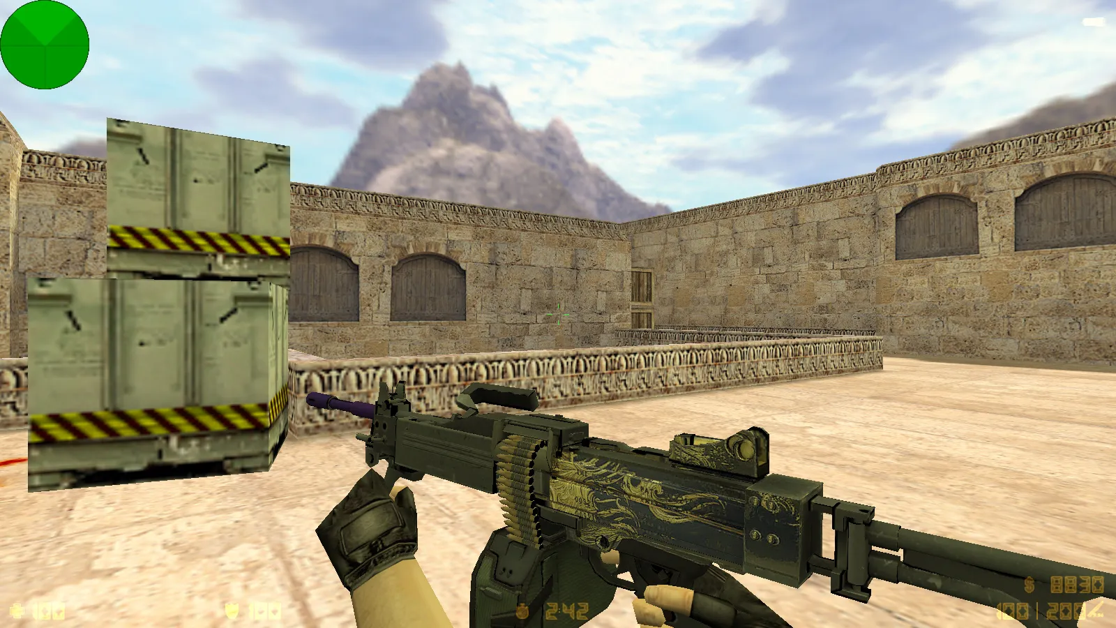 Скриншот  CS 1.6 от Fragger Show: блогерская сборка с 6 улучшениями, скины оружия, темное меню, музыка и оптимизированный конфиг