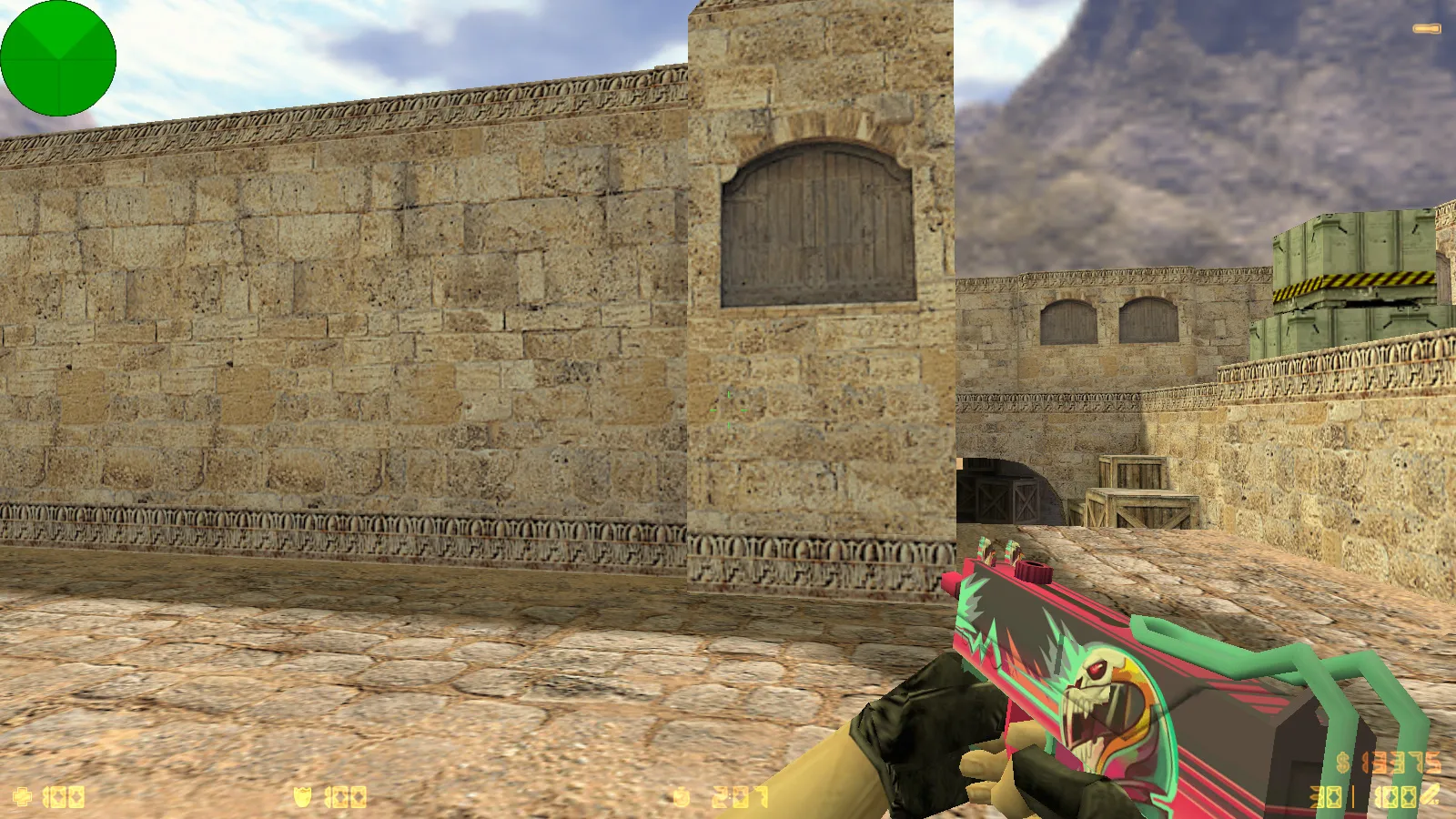 Скриншот  CS 1.6 от Fragger Show: блогерская сборка с 6 улучшениями, скины оружия, темное меню, музыка и оптимизированный конфиг