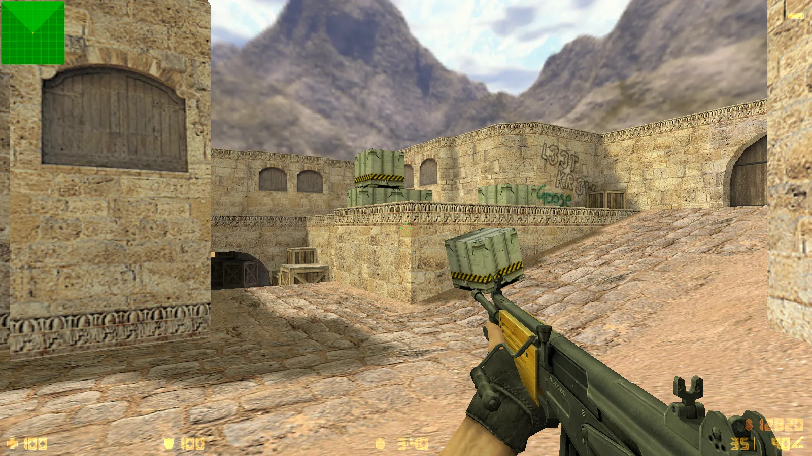 Скриншот  CS 1.6 Freedo_m: 30 HD-моделей оружия, темное меню, монохромный фон и оптимизированный config.cfg