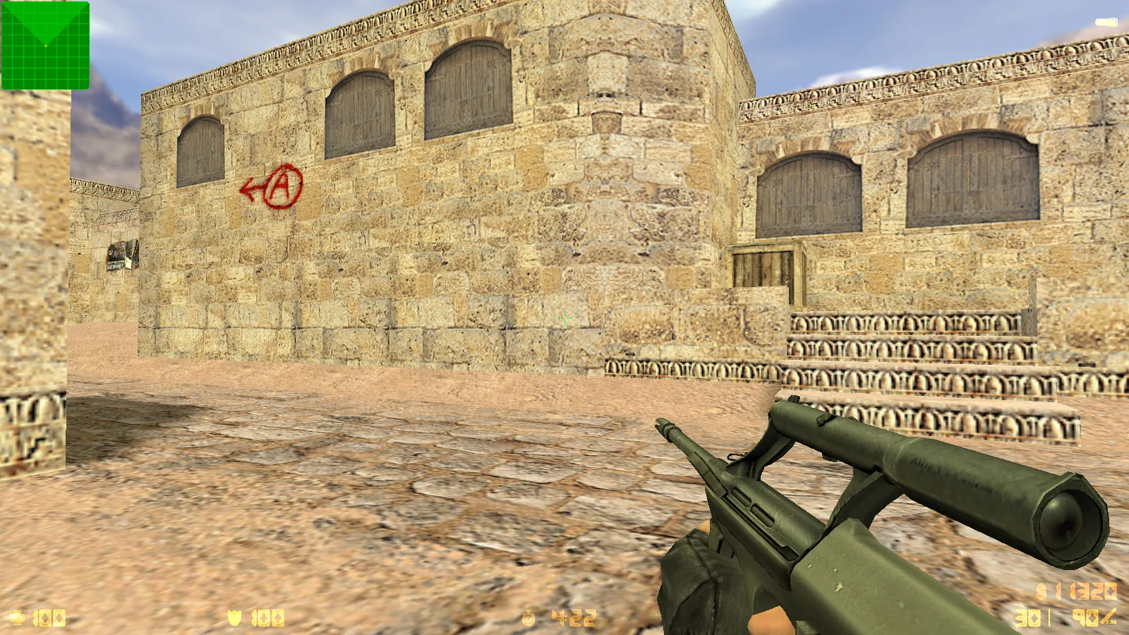 Скриншот  CS 1.6 Freedo_m: 30 HD-моделей оружия, темное меню, монохромный фон и оптимизированный config.cfg